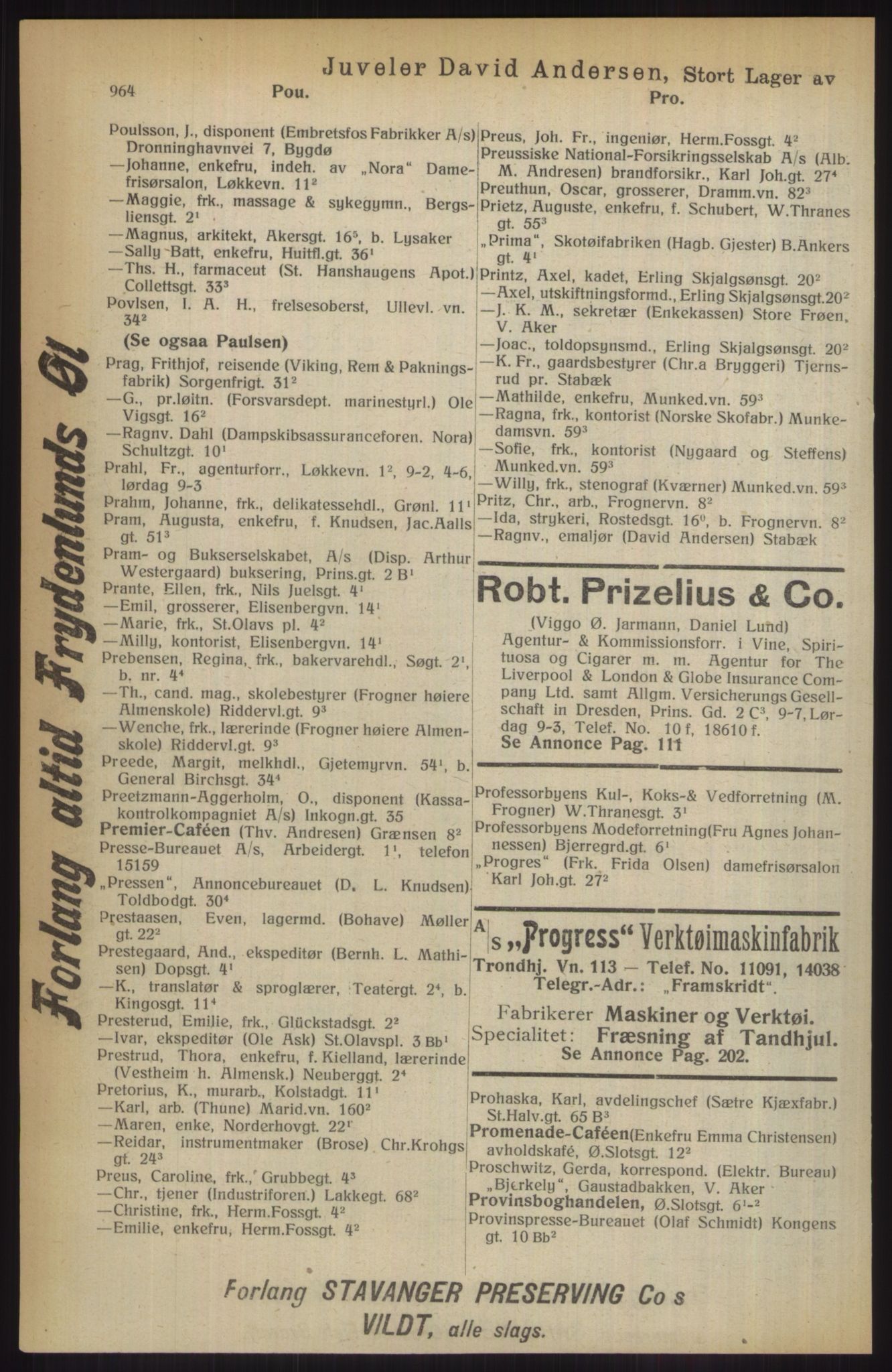 Kristiania/Oslo adressebok, PUBL/-, 1914, p. 964