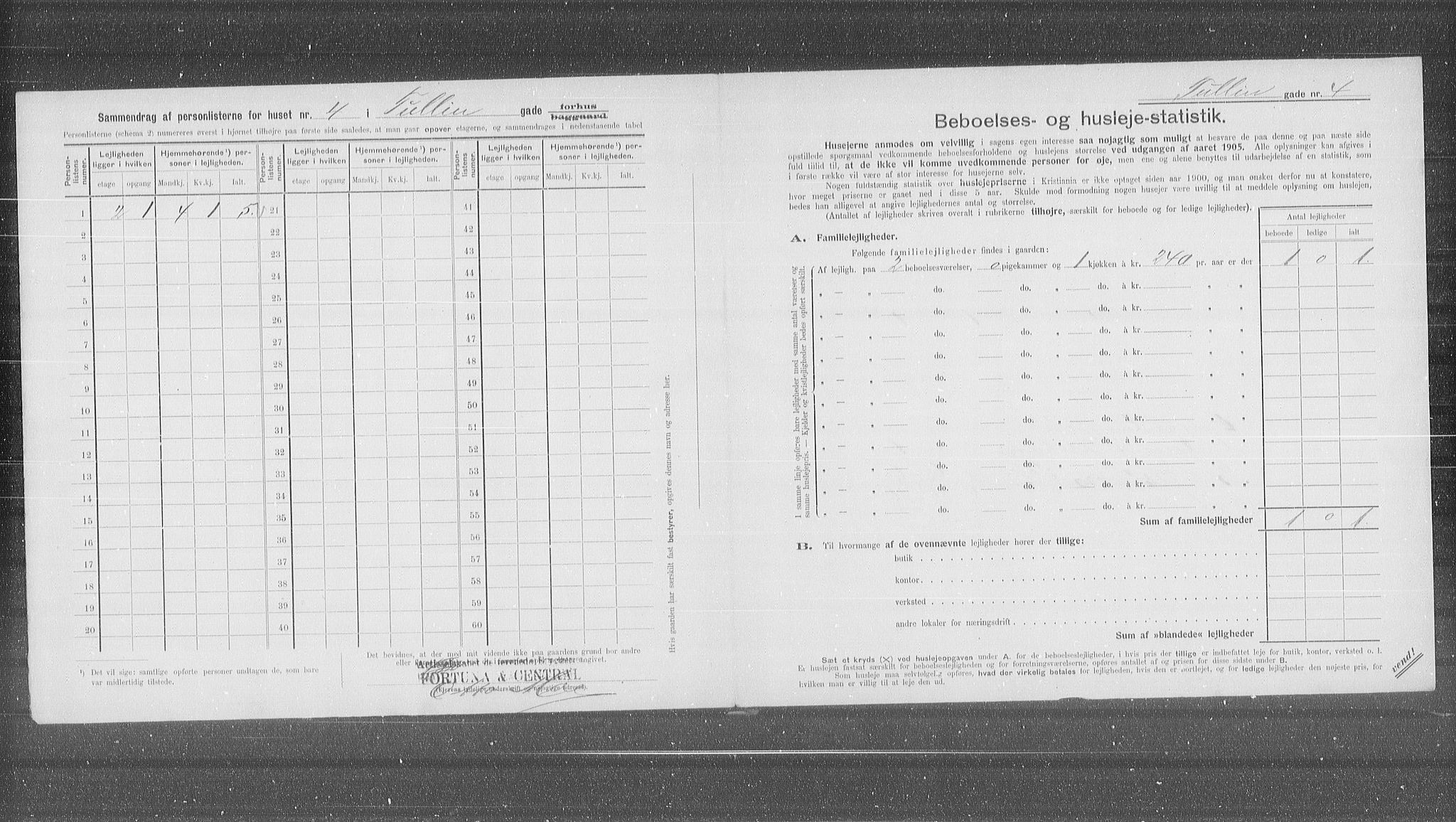 OBA, Municipal Census 1905 for Kristiania, 1905, p. 61648