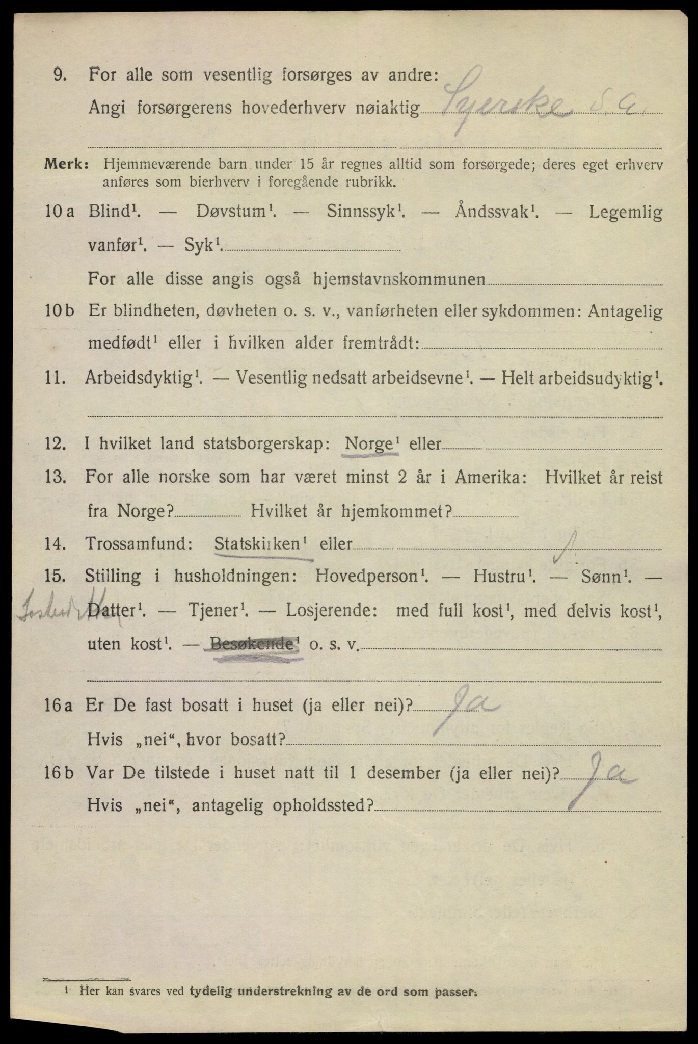 SAKO, 1920 census for Kragerø, 1920, p. 9748