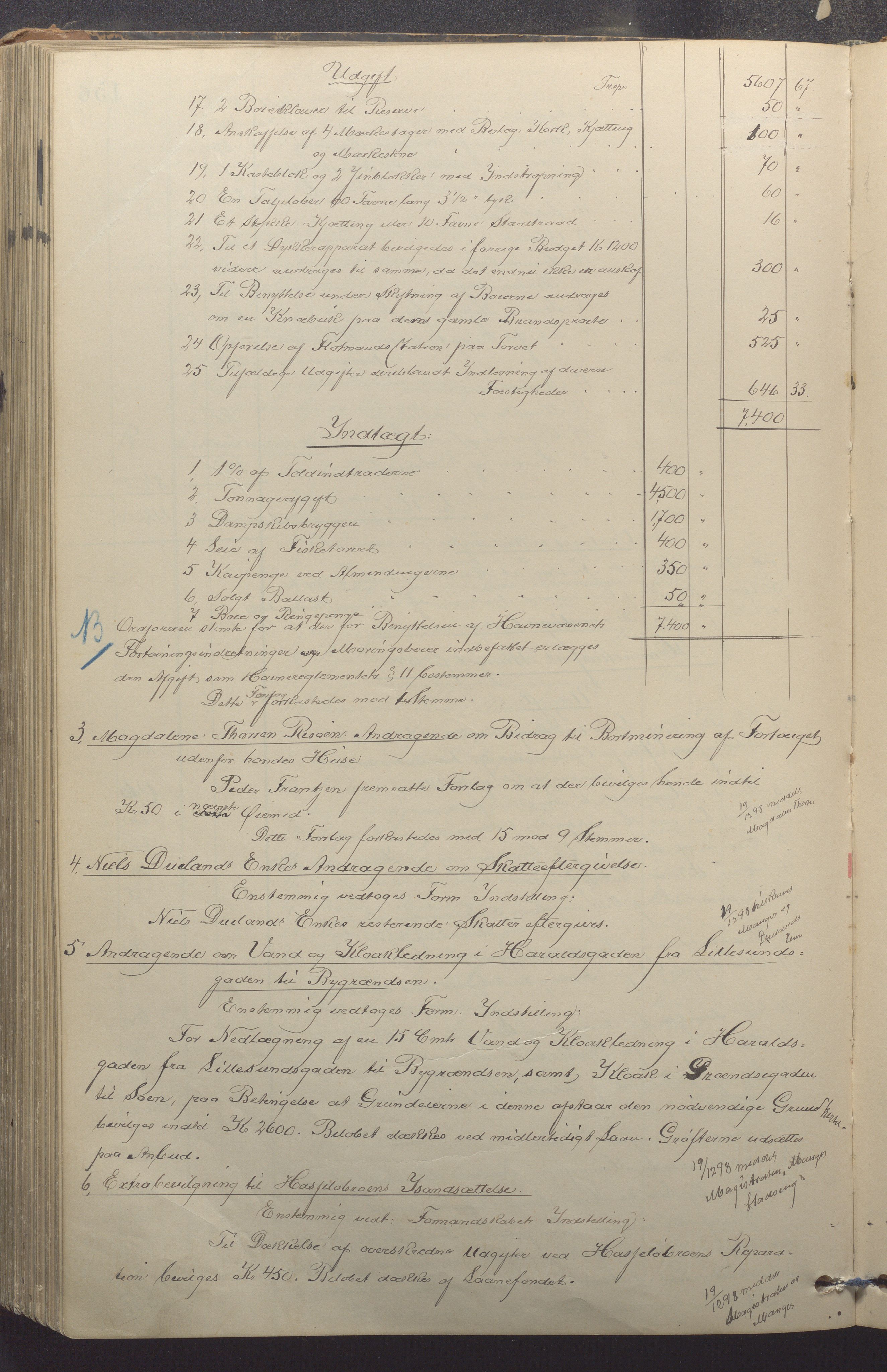 Haugesund kommune - Formannskapet, IKAR/X-0001/A/L0006: Møtebok, 1895-1900, p. 156b