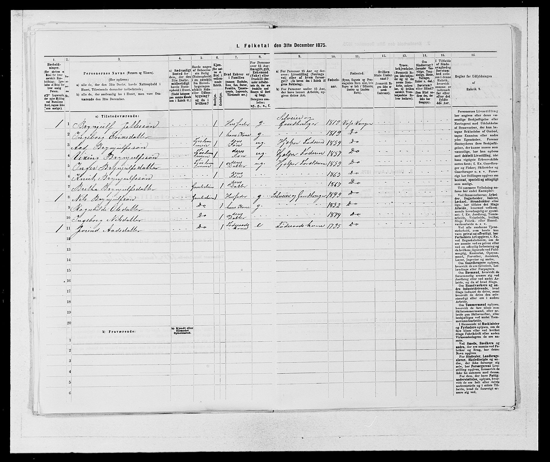 SAB, 1875 census for 1235P Voss, 1875, p. 790