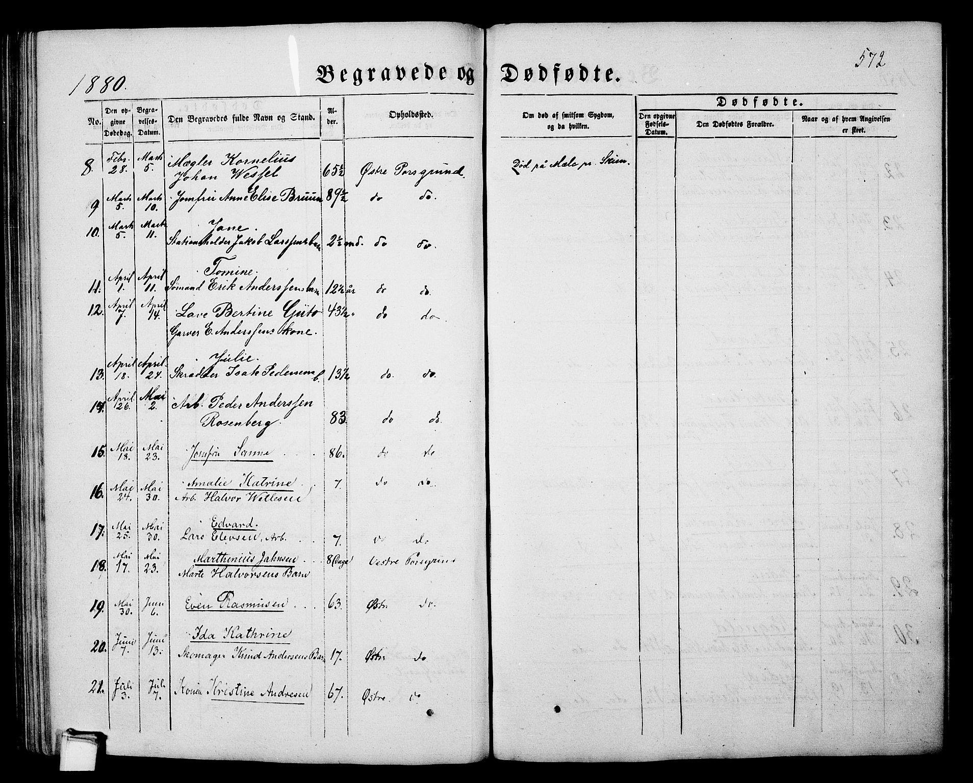 Porsgrunn kirkebøker , SAKO/A-104/G/Gb/L0004: Parish register (copy) no. II 4, 1853-1882, p. 572