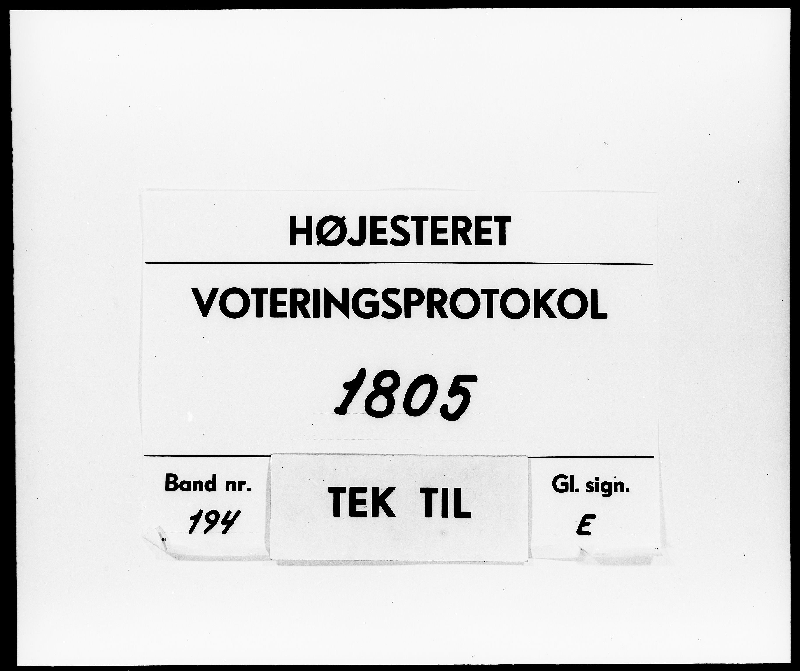 Højesteret, DRA/A-0009, 1805