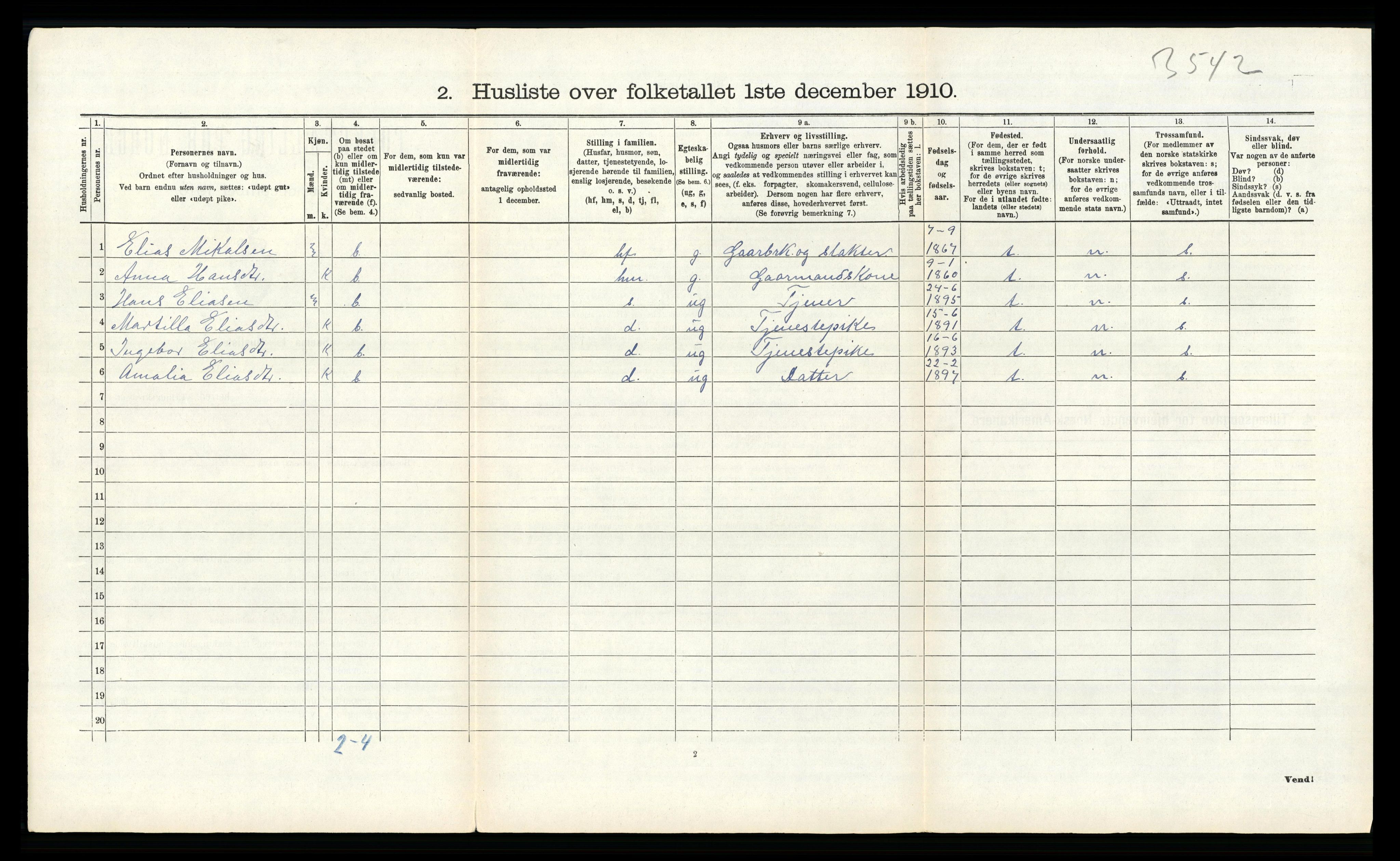 RA, 1910 census for Alversund, 1910, p. 109