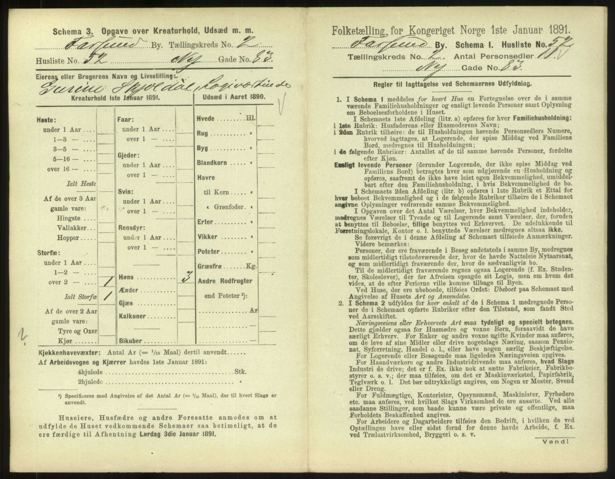 RA, 1891 census for 1003 Farsund, 1891, p. 230