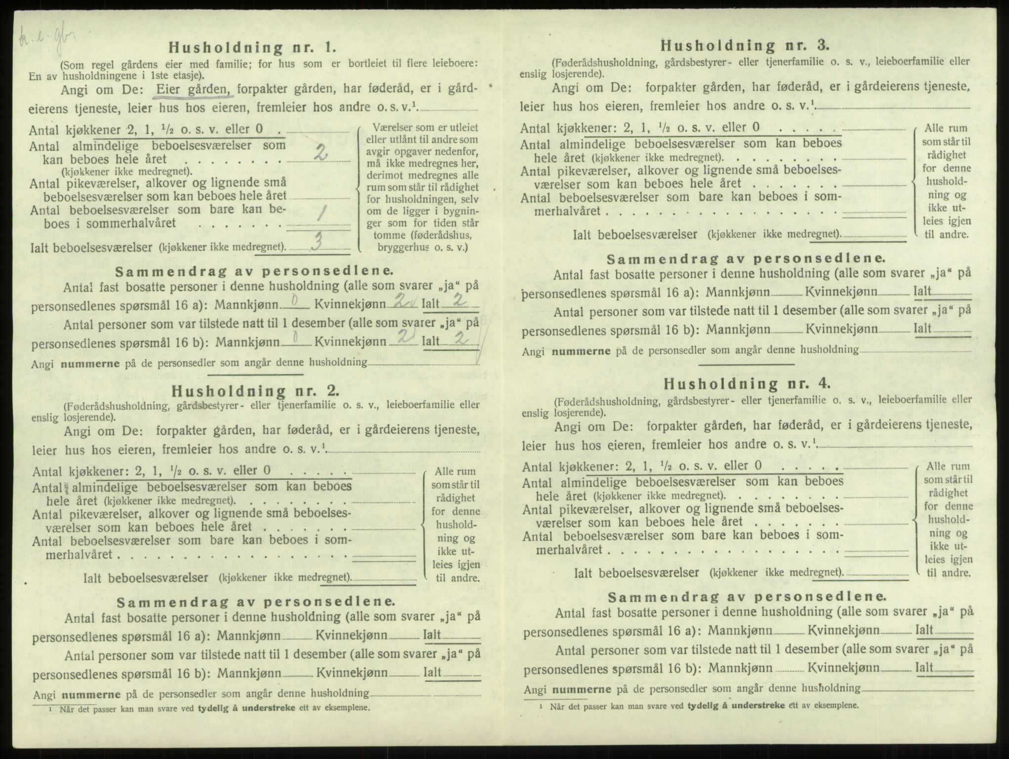 SAB, 1920 census for Breim, 1920, p. 50