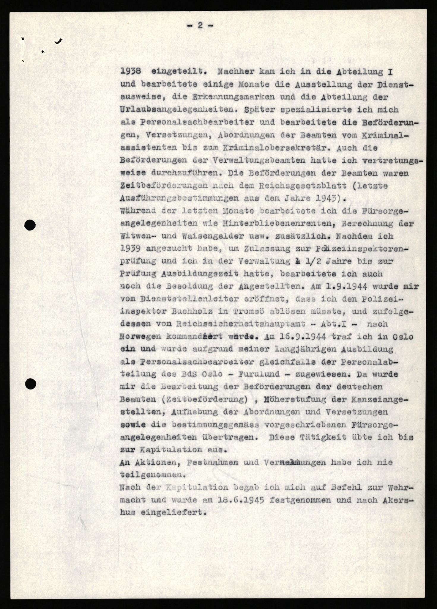 Forsvaret, Forsvarets overkommando II, AV/RA-RAFA-3915/D/Db/L0038: CI Questionaires. Tyske okkupasjonsstyrker i Norge. Østerrikere., 1945-1946, p. 102