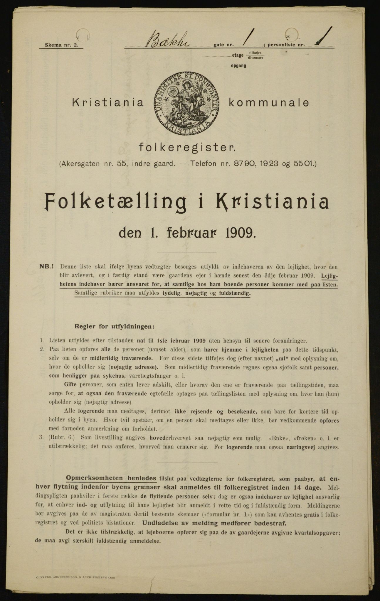 OBA, Municipal Census 1909 for Kristiania, 1909, p. 106514