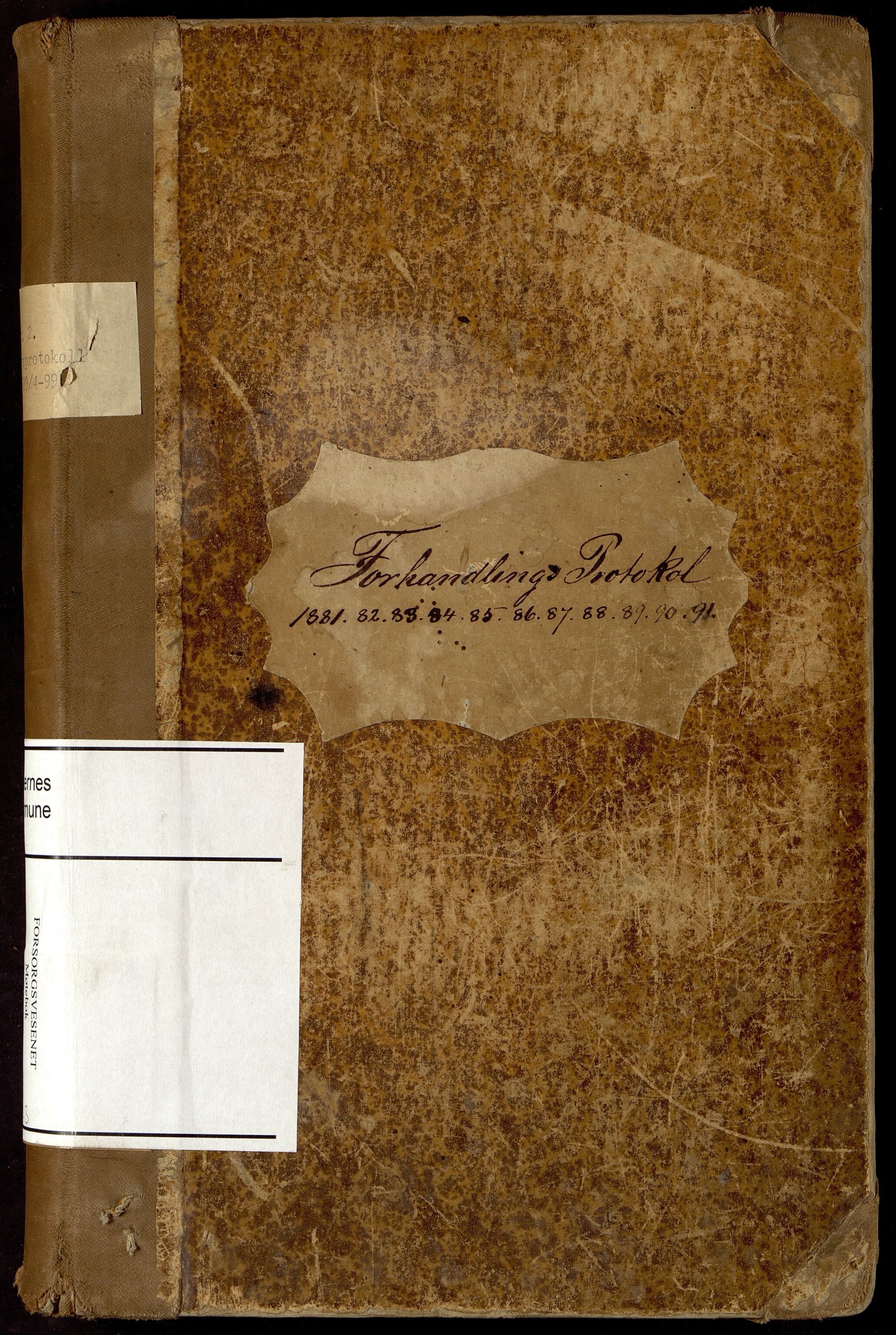 Oddernes kommune - Forsorgsvesenet, ARKSOR/1001OD600/A/Aa/L0003: Møtebok, 1881-1899