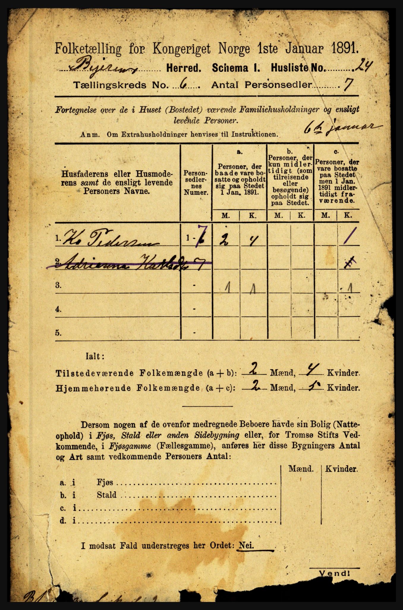 RA, 1891 census for 1839 Beiarn, 1891, p. 1878