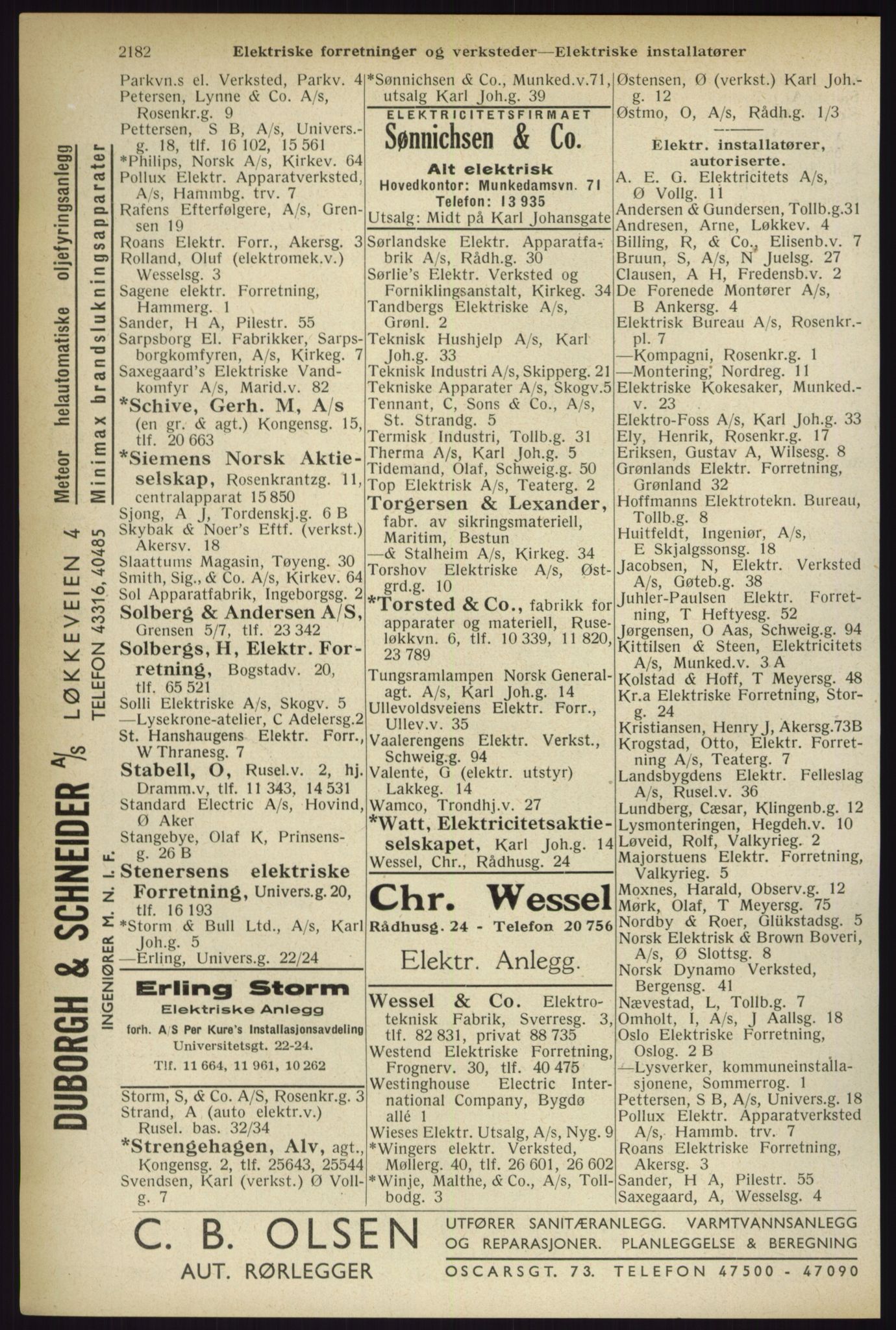 Kristiania/Oslo adressebok, PUBL/-, 1933, p. 2182