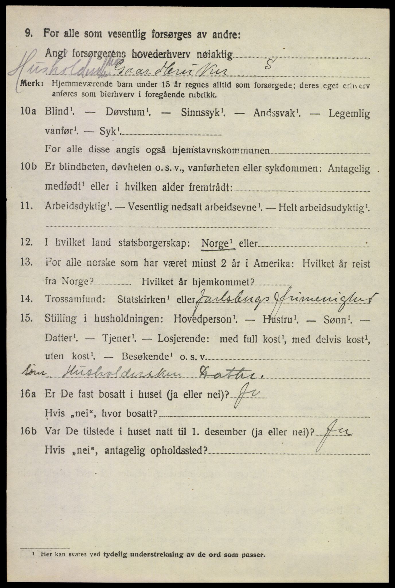SAKO, 1920 census for Våle, 1920, p. 5515