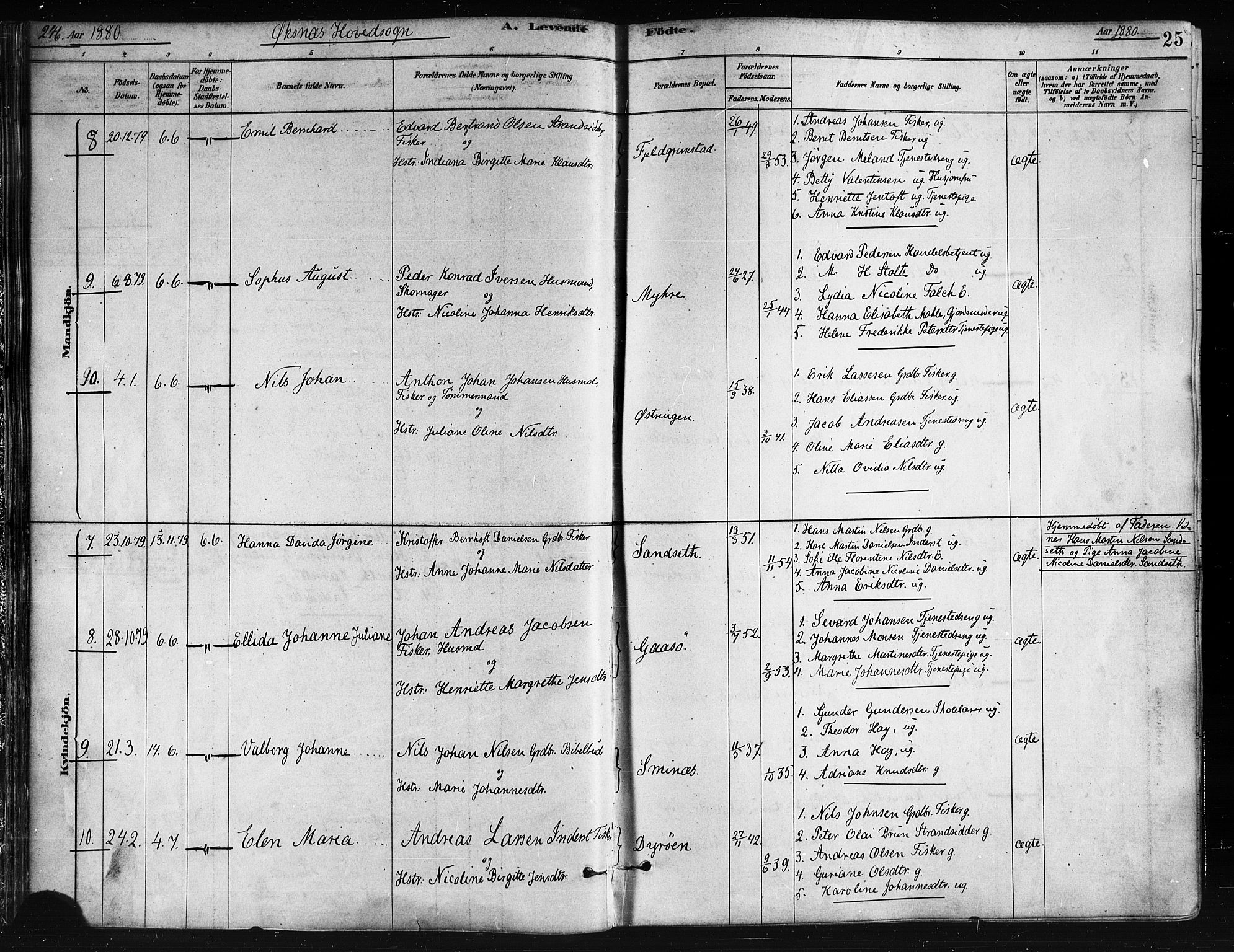 Ministerialprotokoller, klokkerbøker og fødselsregistre - Nordland, SAT/A-1459/893/L1335: Parish register (official) no. 893A08 /1, 1878-1884, p. 25