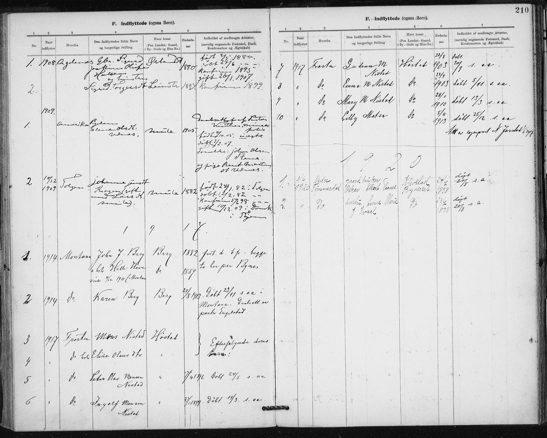 Ministerialprotokoller, klokkerbøker og fødselsregistre - Sør-Trøndelag, SAT/A-1456/612/L0381: Parish register (official) no. 612A13, 1907-1923, p. 210