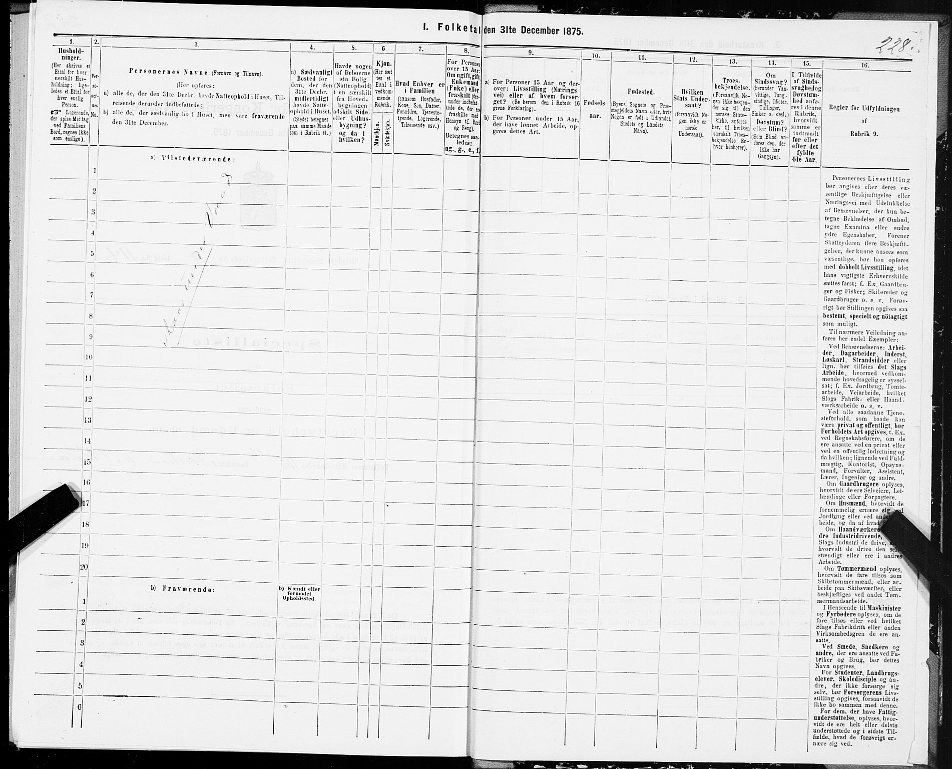 SAT, 1875 census for 1660P Strinda, 1875, p. 6228