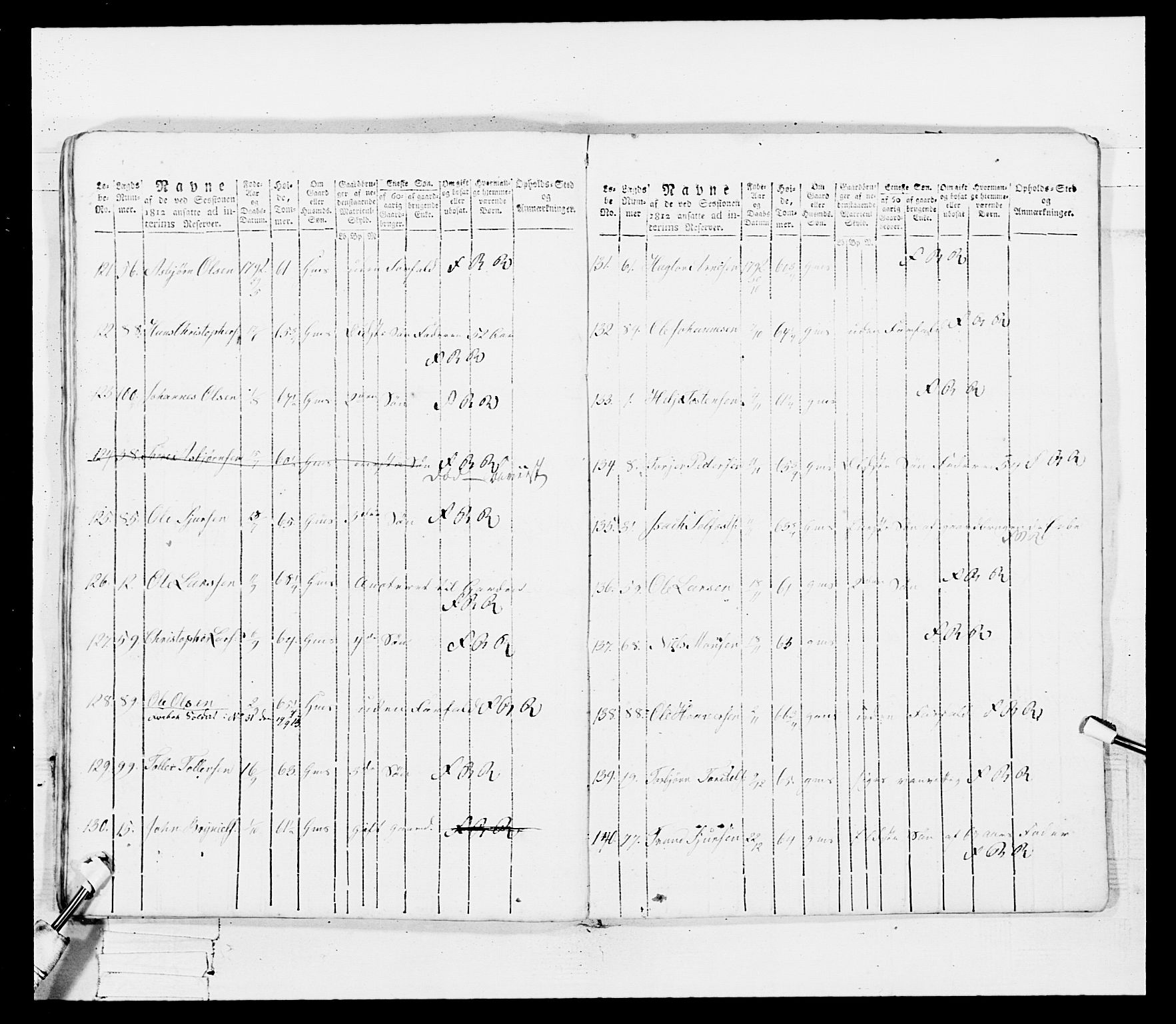 Generalitets- og kommissariatskollegiet, Det kongelige norske kommissariatskollegium, AV/RA-EA-5420/E/Eh/L0099: Bergenhusiske nasjonale infanteriregiment, 1812, p. 548