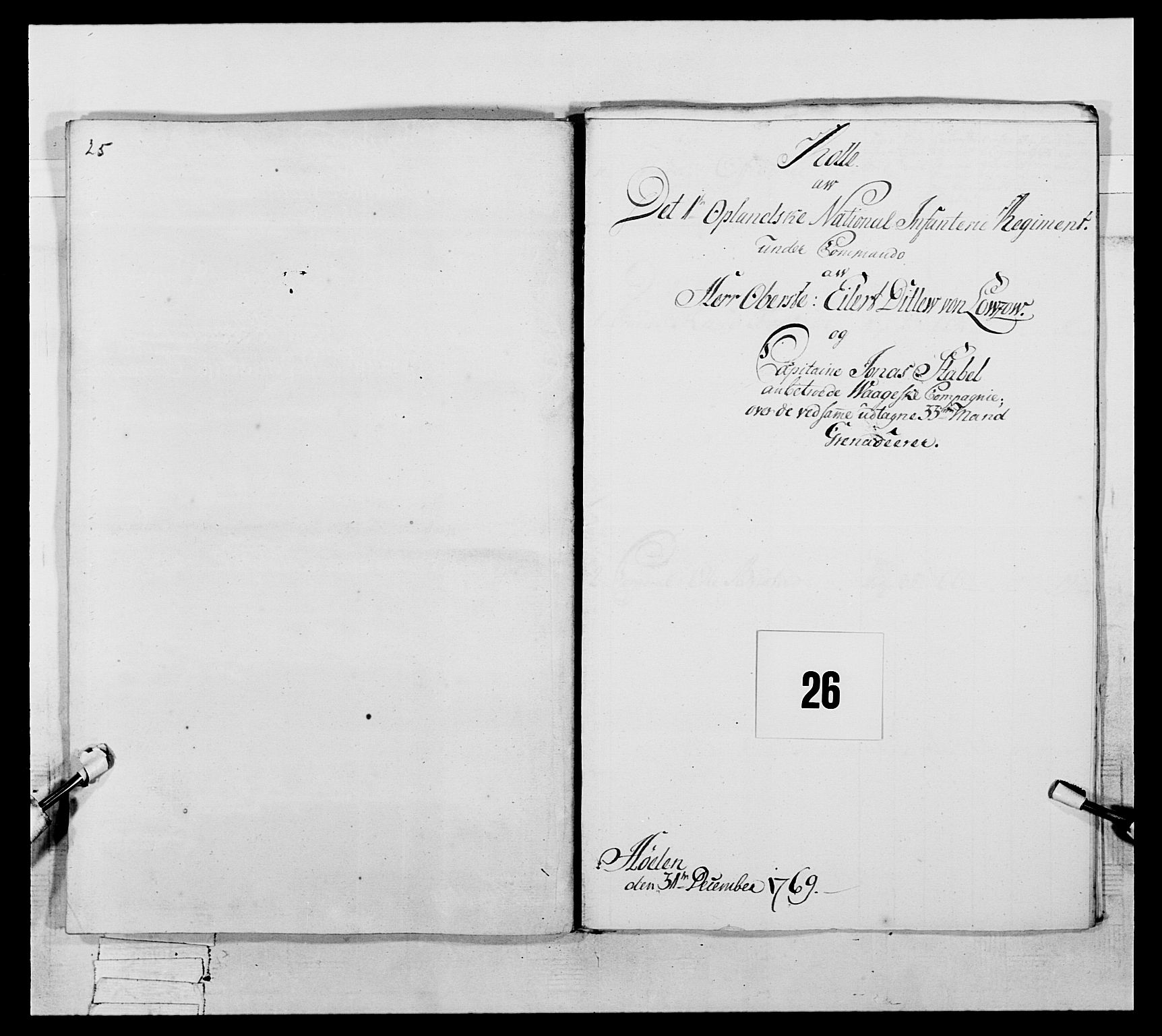 Generalitets- og kommissariatskollegiet, Det kongelige norske kommissariatskollegium, AV/RA-EA-5420/E/Eh/L0057: 1. Opplandske nasjonale infanteriregiment, 1769-1771, p. 456