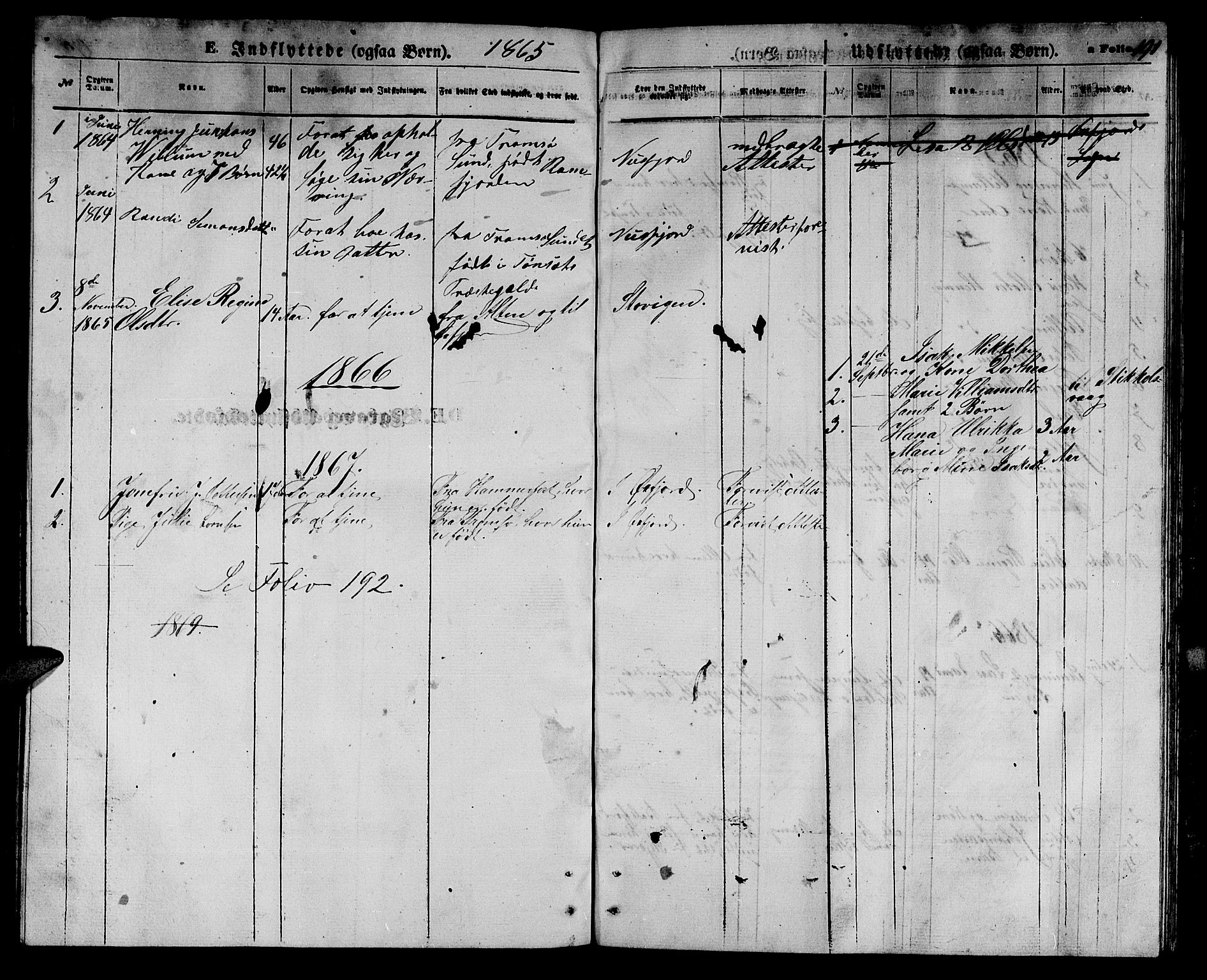 Loppa sokneprestkontor, SATØ/S-1339/H/Hb/L0004klokker: Parish register (copy) no. 4, 1864-1880, p. 191