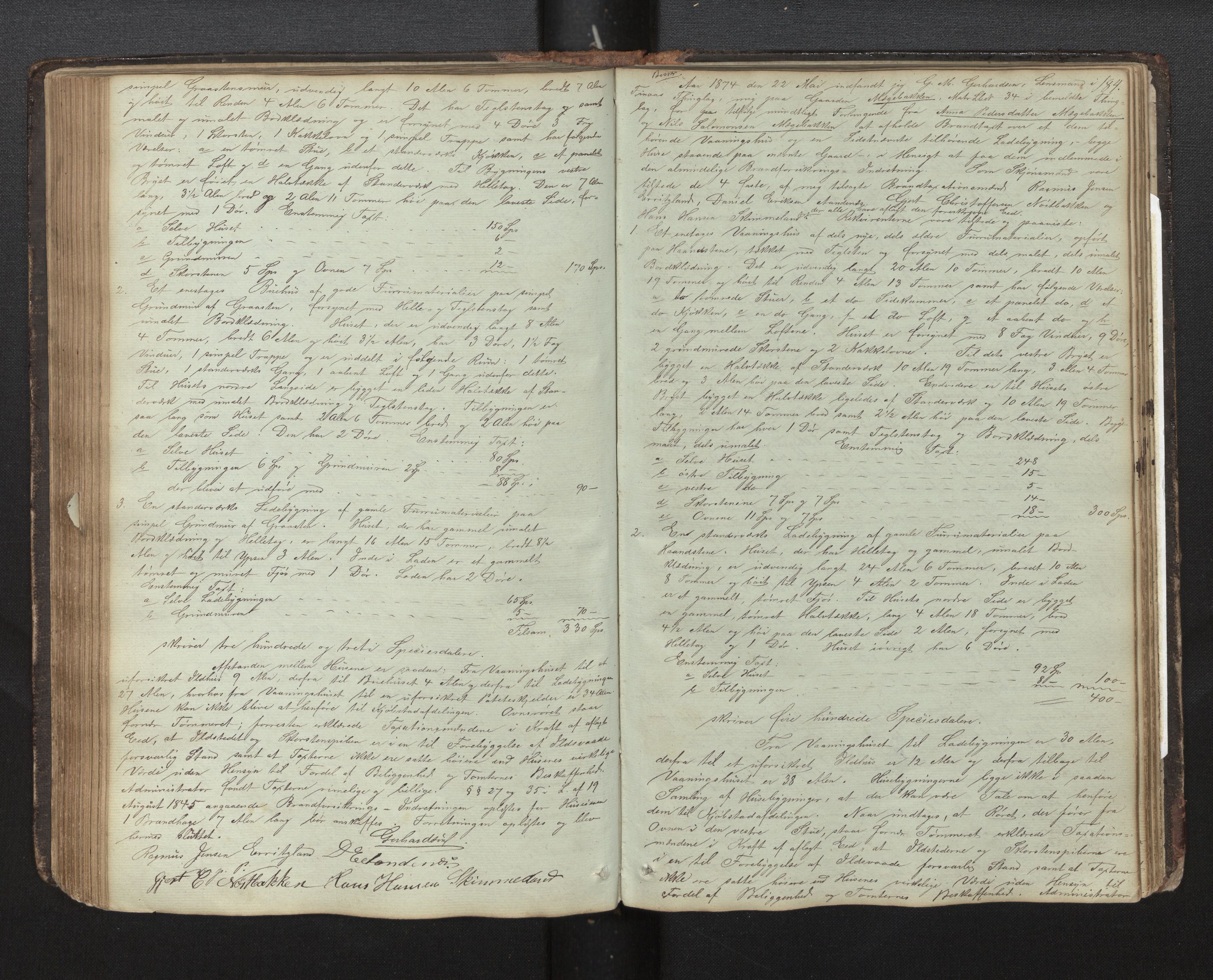 Lensmannen i Finnås, AV/SAB-A-31901/0012/L0001: Branntakstprotokoll, 1846-1888, p. 183b-184a