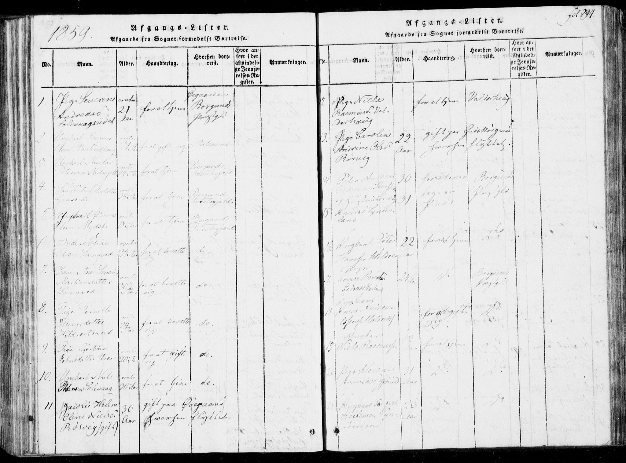 Ministerialprotokoller, klokkerbøker og fødselsregistre - Møre og Romsdal, AV/SAT-A-1454/537/L0517: Parish register (official) no. 537A01, 1818-1862, p. 294