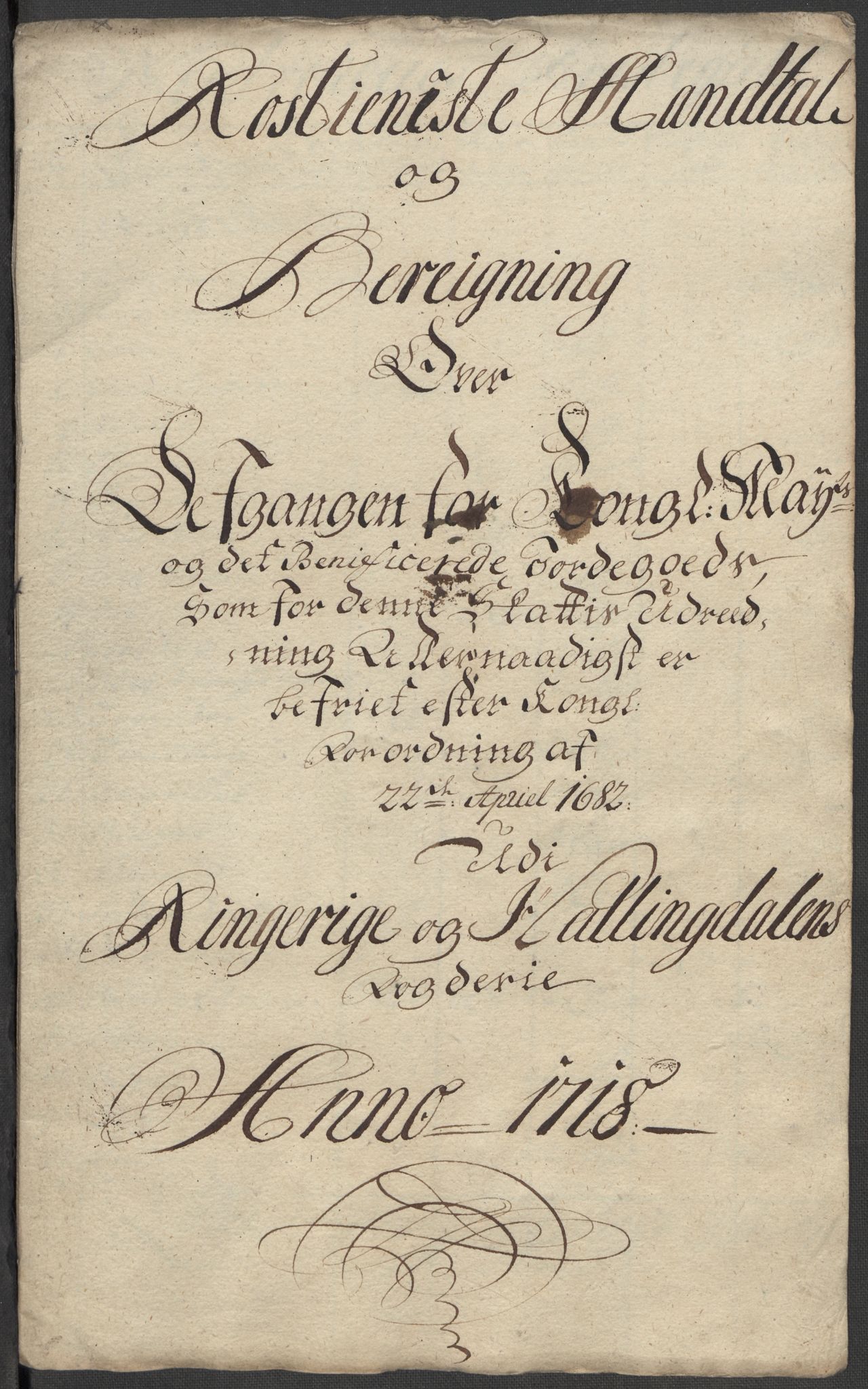 Rentekammeret inntil 1814, Reviderte regnskaper, Fogderegnskap, AV/RA-EA-4092/R23/L1476: Fogderegnskap Ringerike og Hallingdal, 1718, p. 25