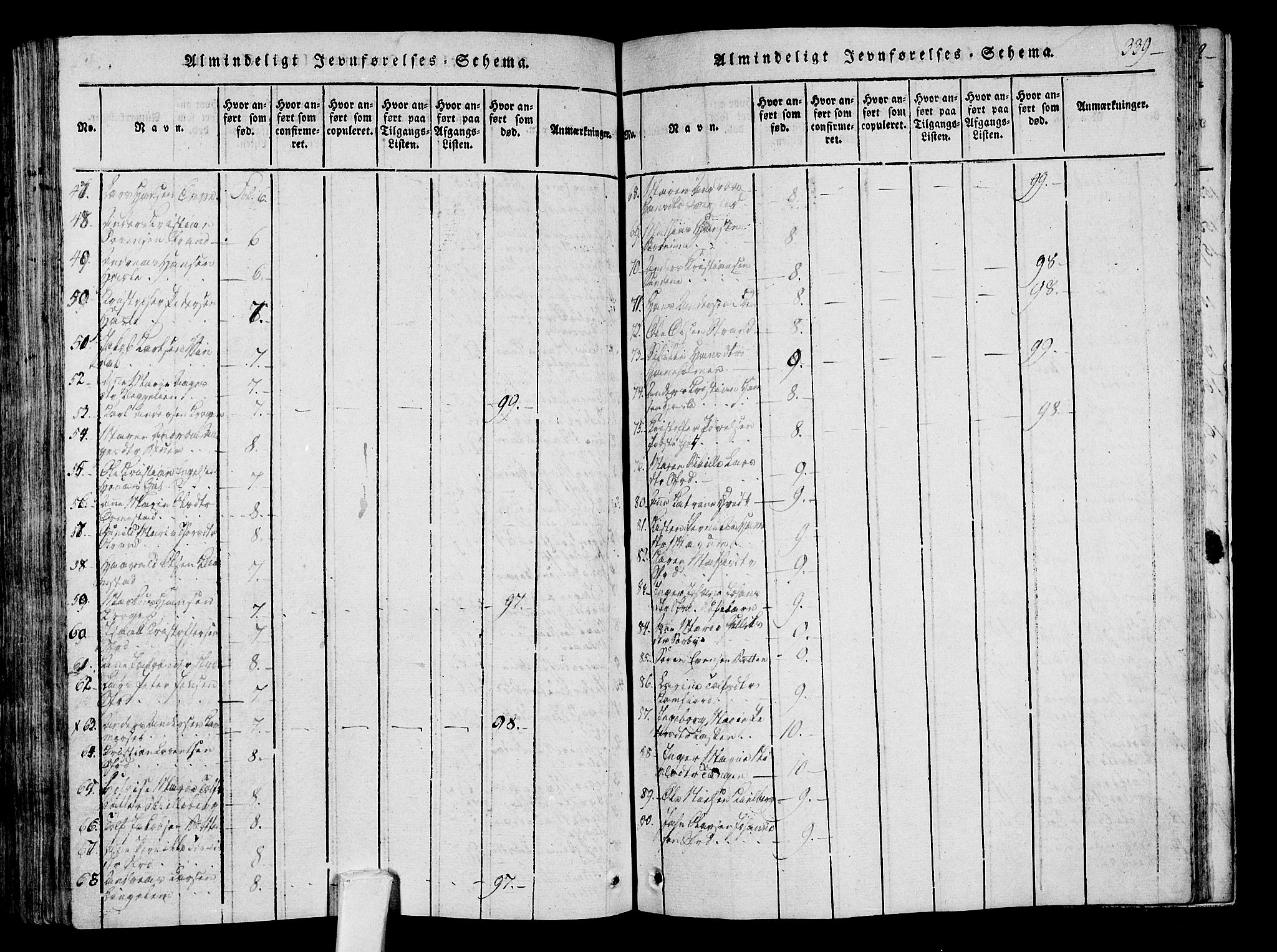 Sandar kirkebøker, AV/SAKO-A-243/F/Fa/L0004: Parish register (official) no. 4, 1814-1832, p. 339