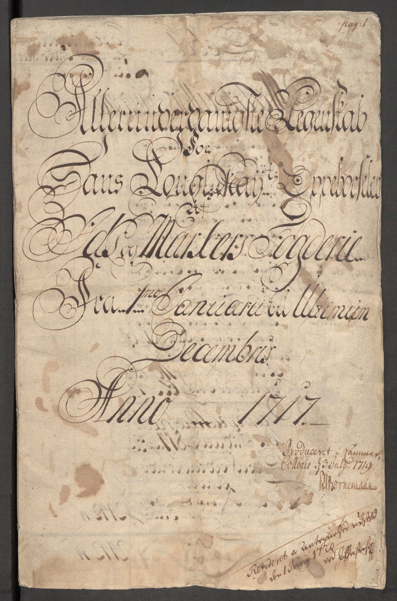 Rentekammeret inntil 1814, Reviderte regnskaper, Fogderegnskap, RA/EA-4092/R01/L0024: Fogderegnskap Idd og Marker, 1717-1718, p. 3