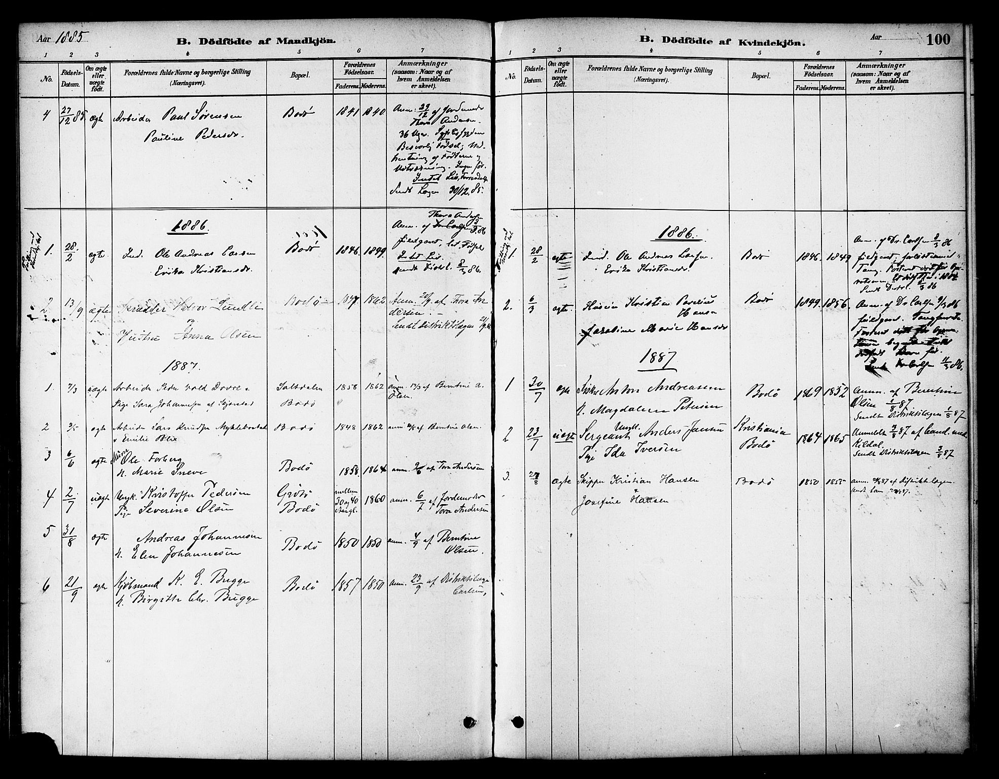 Ministerialprotokoller, klokkerbøker og fødselsregistre - Nordland, AV/SAT-A-1459/801/L0030: Parish register (copy) no. 801C05, 1879-1887, p. 100