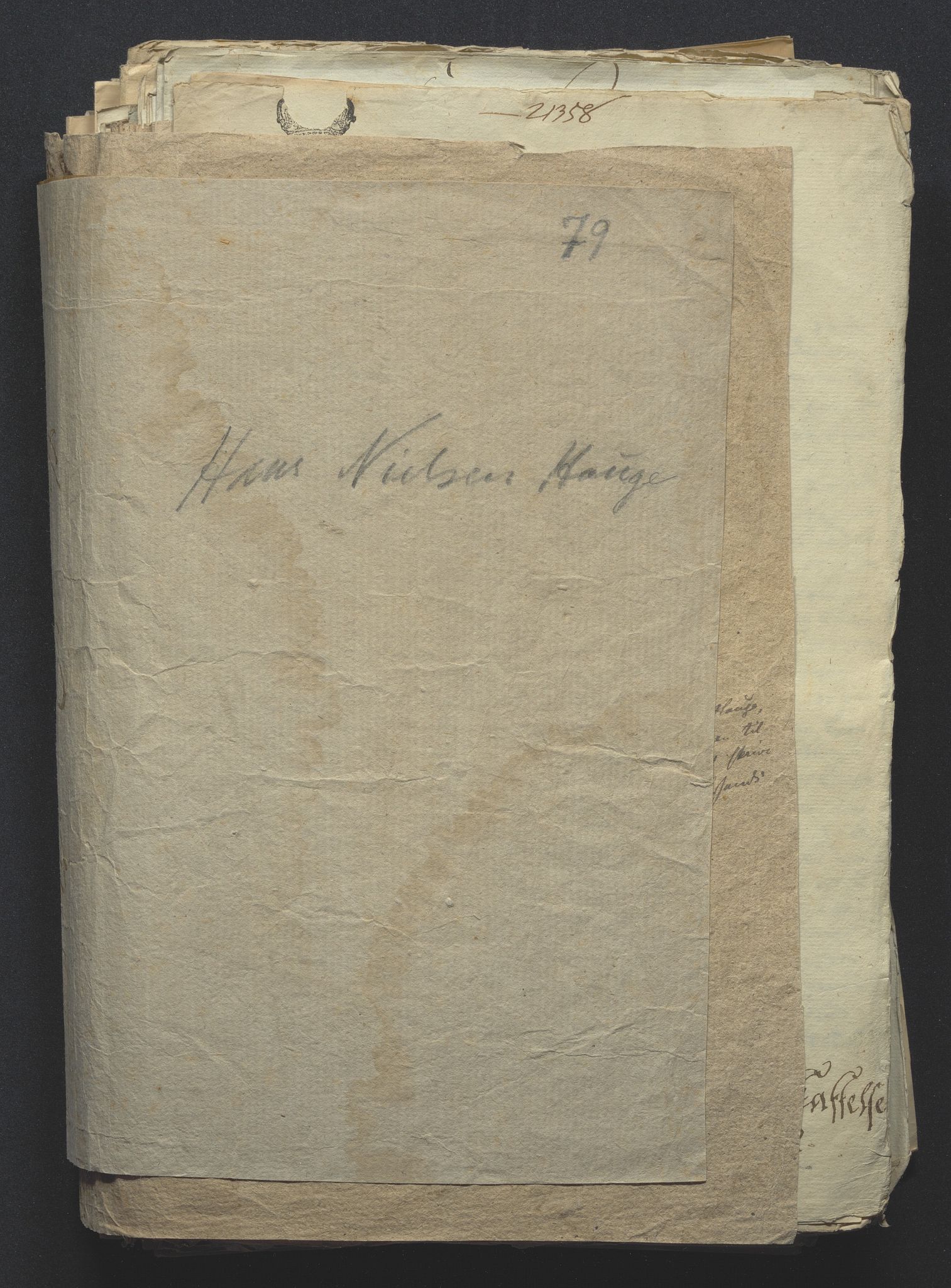 Biskopen i Kristiansand, SAK/1113-0001/G/Go/L0008: C 313 - Hans Nielsen Hauges virksomhet, linavl, tangarter og trolovelser, 1782-1809, p. 1