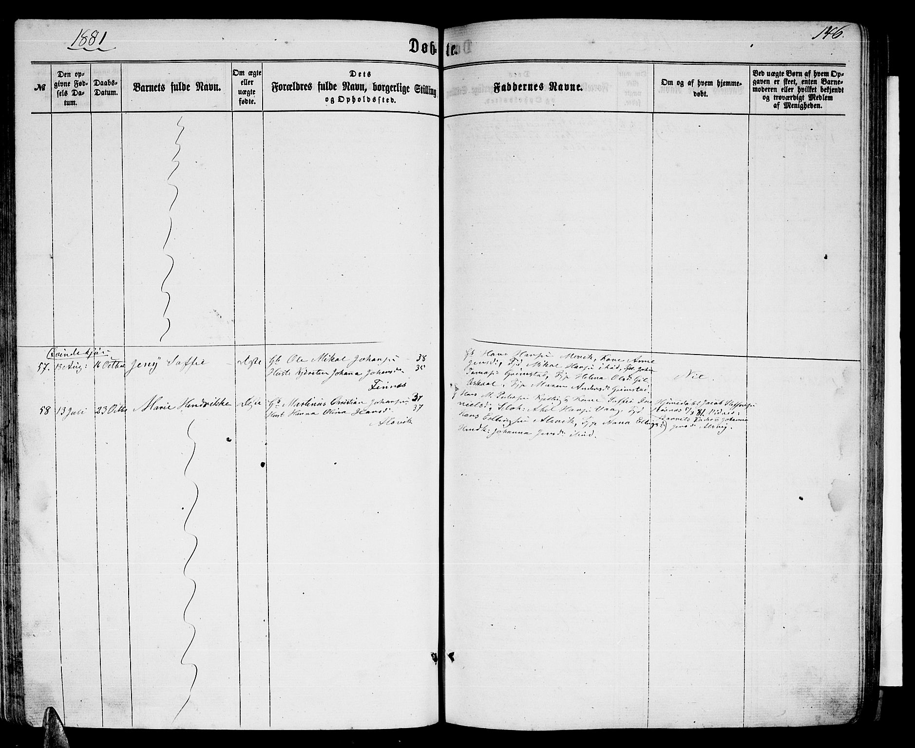 Ministerialprotokoller, klokkerbøker og fødselsregistre - Nordland, AV/SAT-A-1459/805/L0107: Parish register (copy) no. 805C03, 1862-1885, p. 146