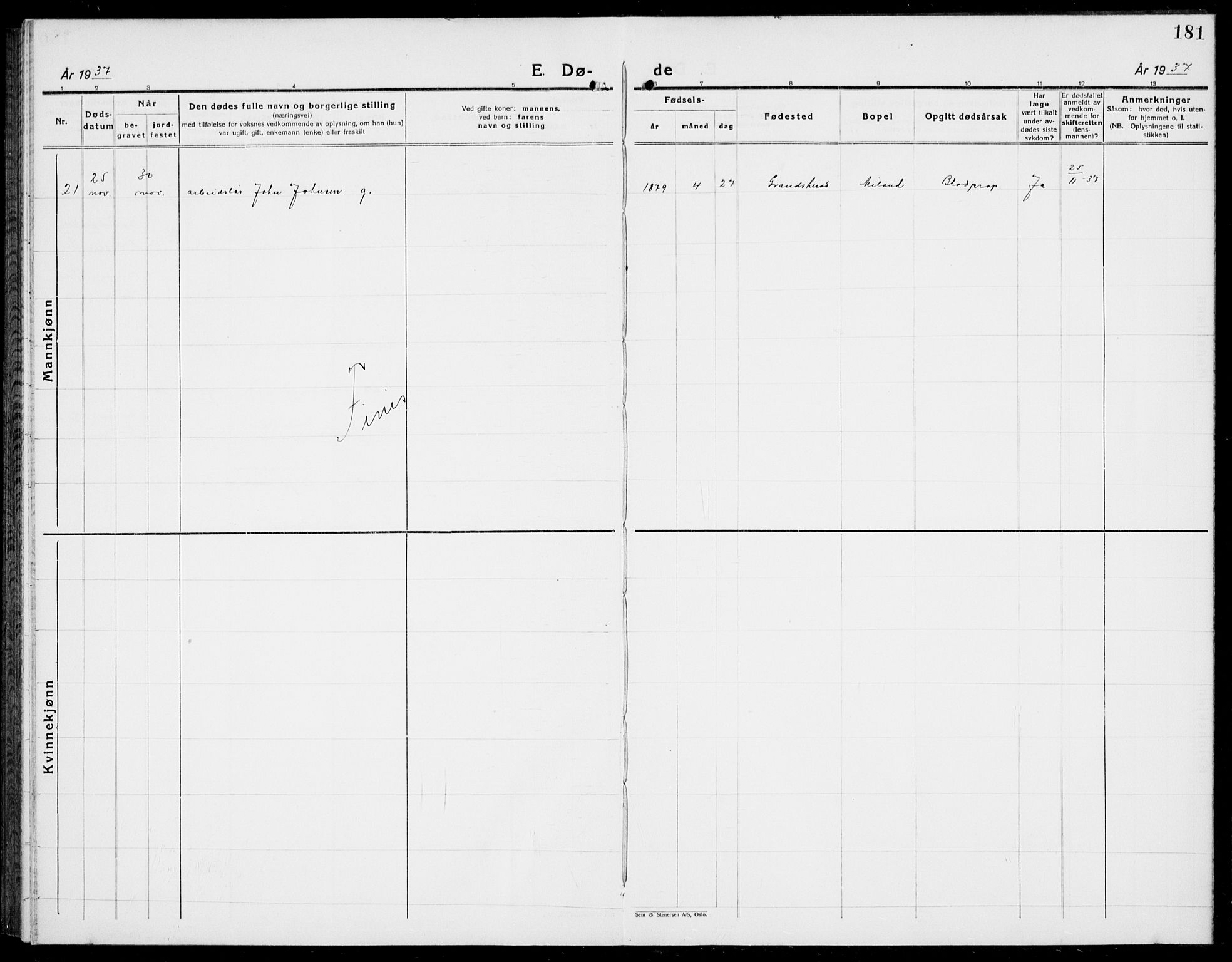 Rjukan kirkebøker, AV/SAKO-A-294/G/Ga/L0005: Parish register (copy) no. 5, 1928-1937, p. 181