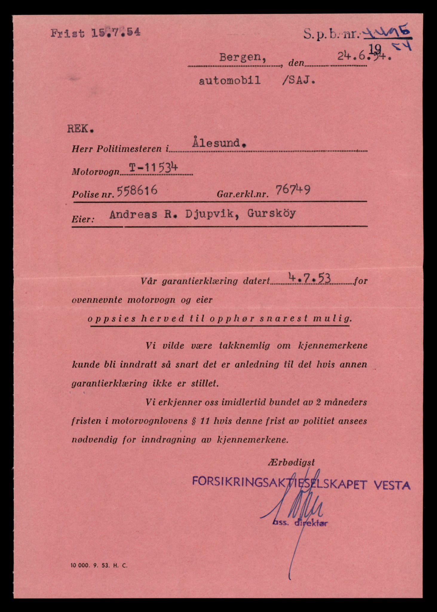 Møre og Romsdal vegkontor - Ålesund trafikkstasjon, AV/SAT-A-4099/F/Fe/L0029: Registreringskort for kjøretøy T 11430 - T 11619, 1927-1998, p. 1852