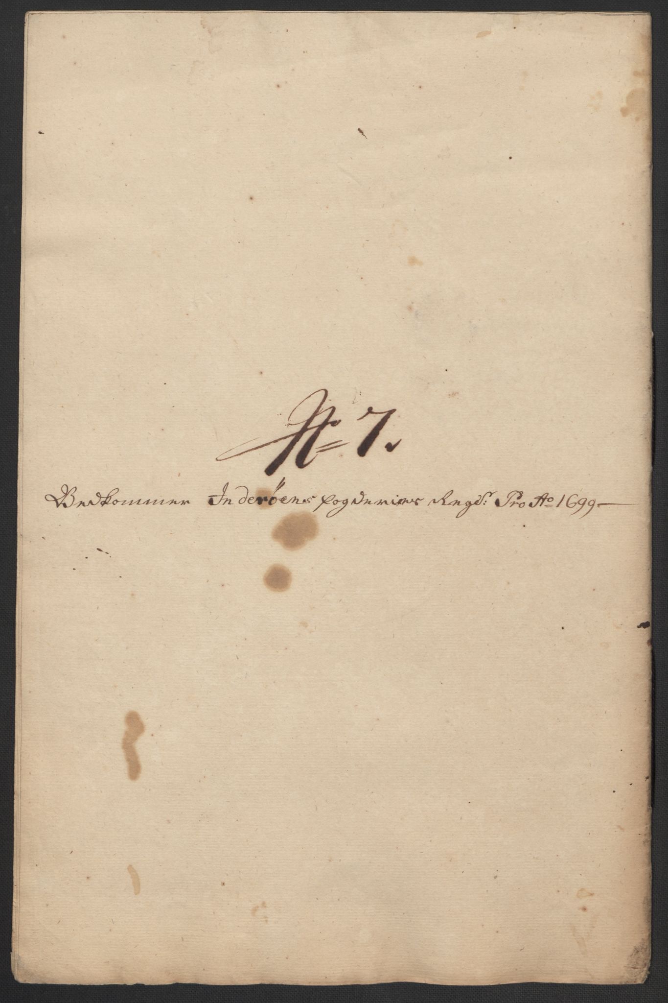 Rentekammeret inntil 1814, Reviderte regnskaper, Fogderegnskap, AV/RA-EA-4092/R63/L4310: Fogderegnskap Inderøy, 1698-1699, p. 339