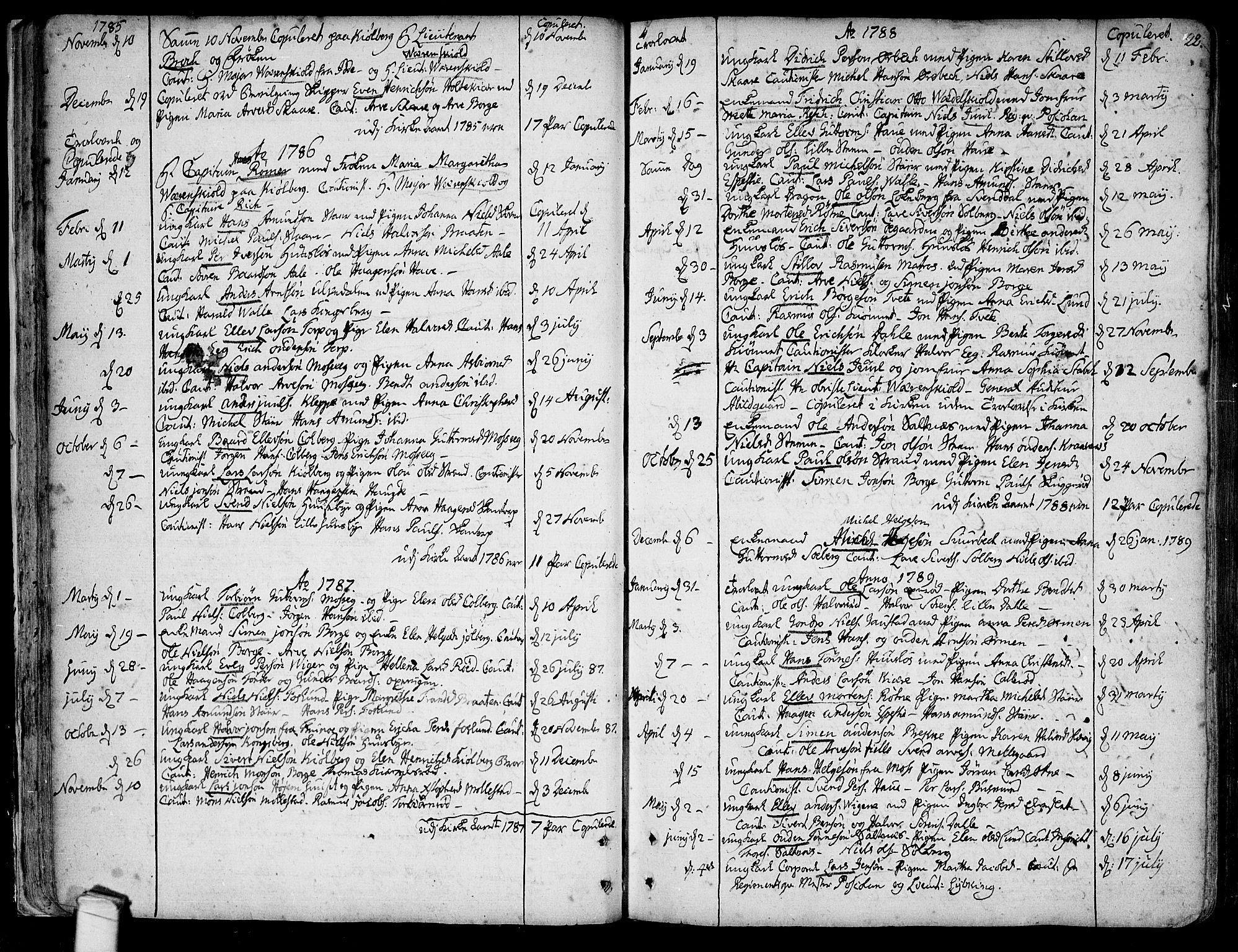 Onsøy prestekontor Kirkebøker, SAO/A-10914/F/Fa/L0001: Parish register (official) no. I 1, 1733-1814, p. 22