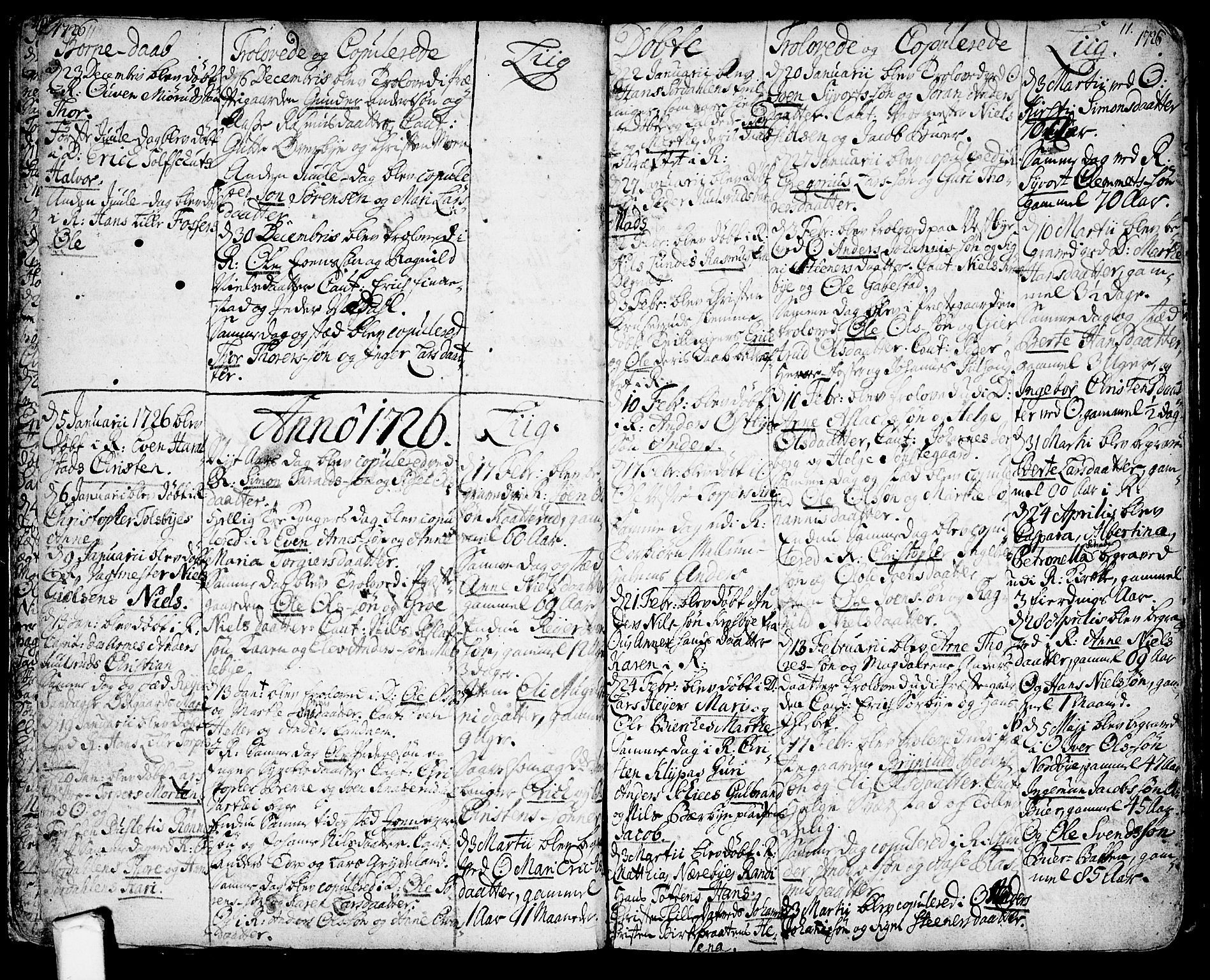 Rakkestad prestekontor Kirkebøker, SAO/A-2008/F/Fa/L0001: Parish register (official) no. I 1, 1722-1740, p. 11