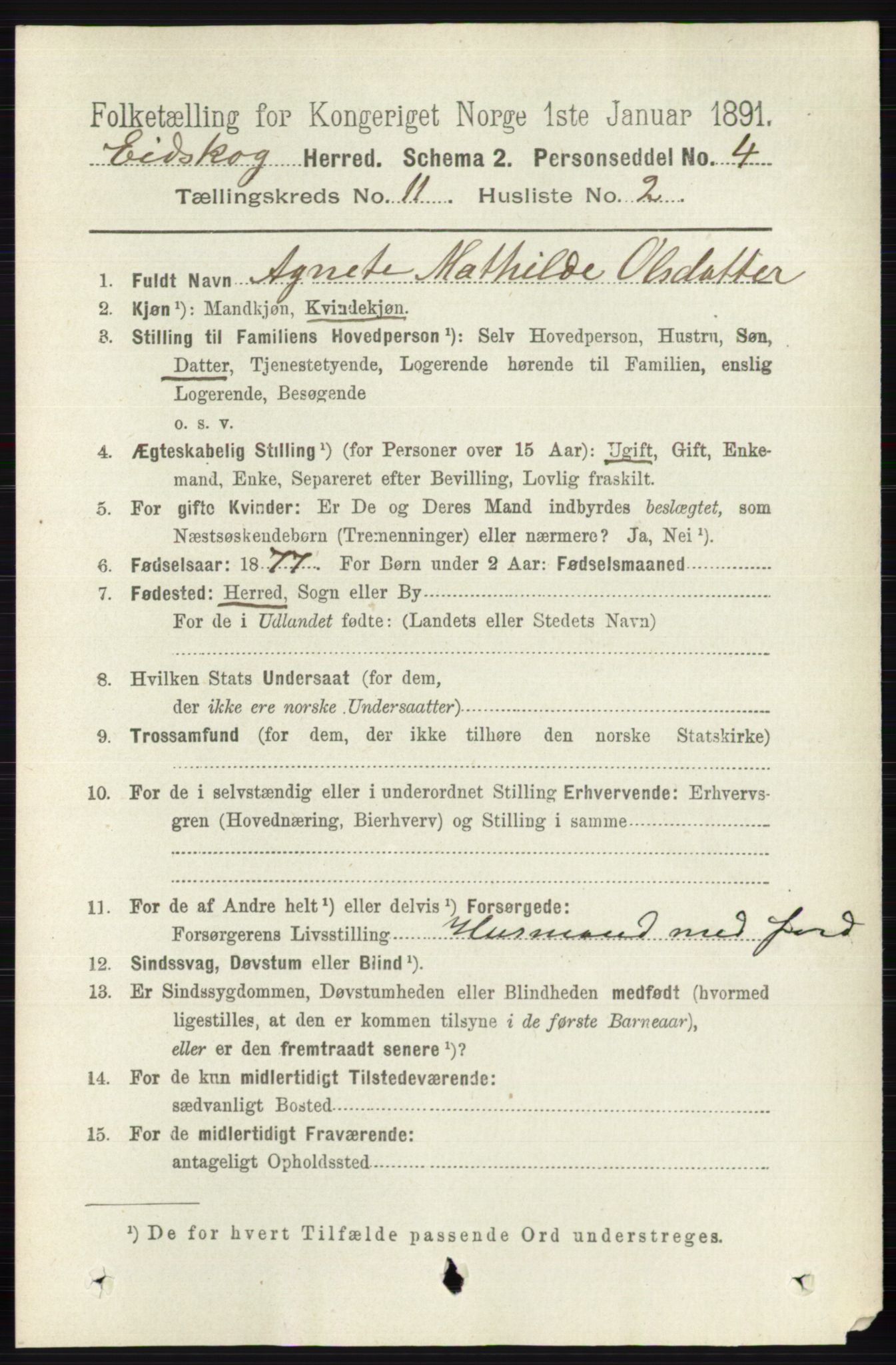 RA, 1891 census for 0420 Eidskog, 1891, p. 6772