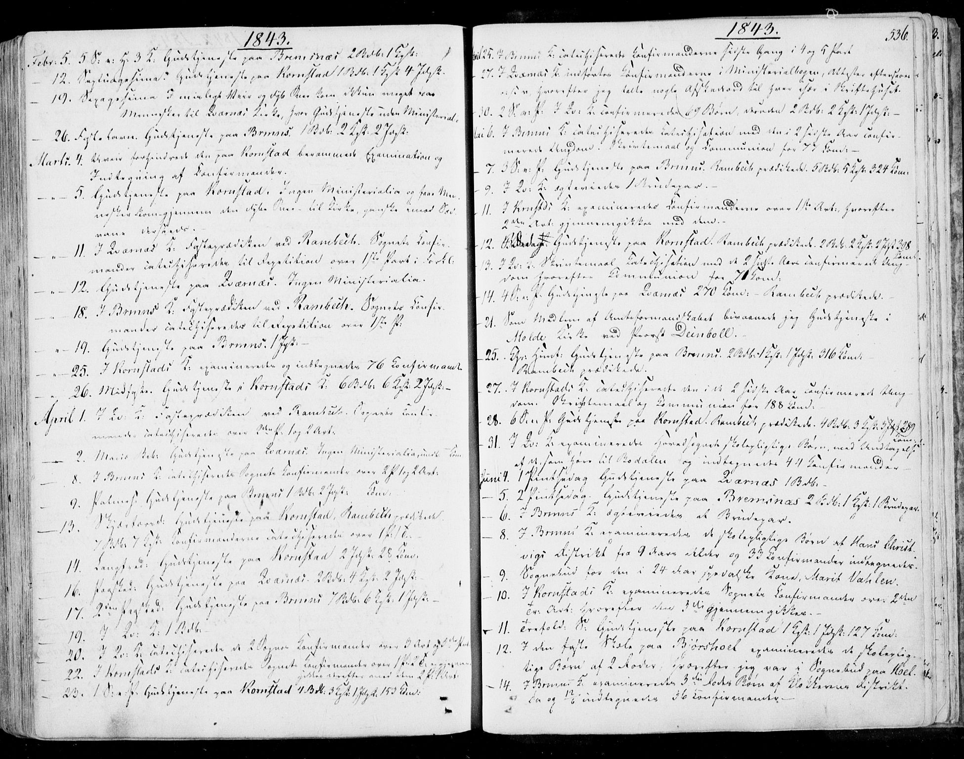 Ministerialprotokoller, klokkerbøker og fødselsregistre - Møre og Romsdal, AV/SAT-A-1454/568/L0803: Parish register (official) no. 568A10, 1830-1853, p. 536