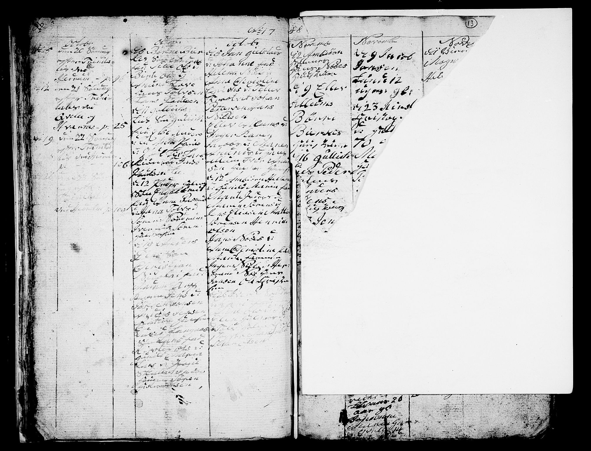 Hedrum kirkebøker, AV/SAKO-A-344/G/Ga/L0001: Parish register (copy) no. I 1, 1787-1802, p. 13