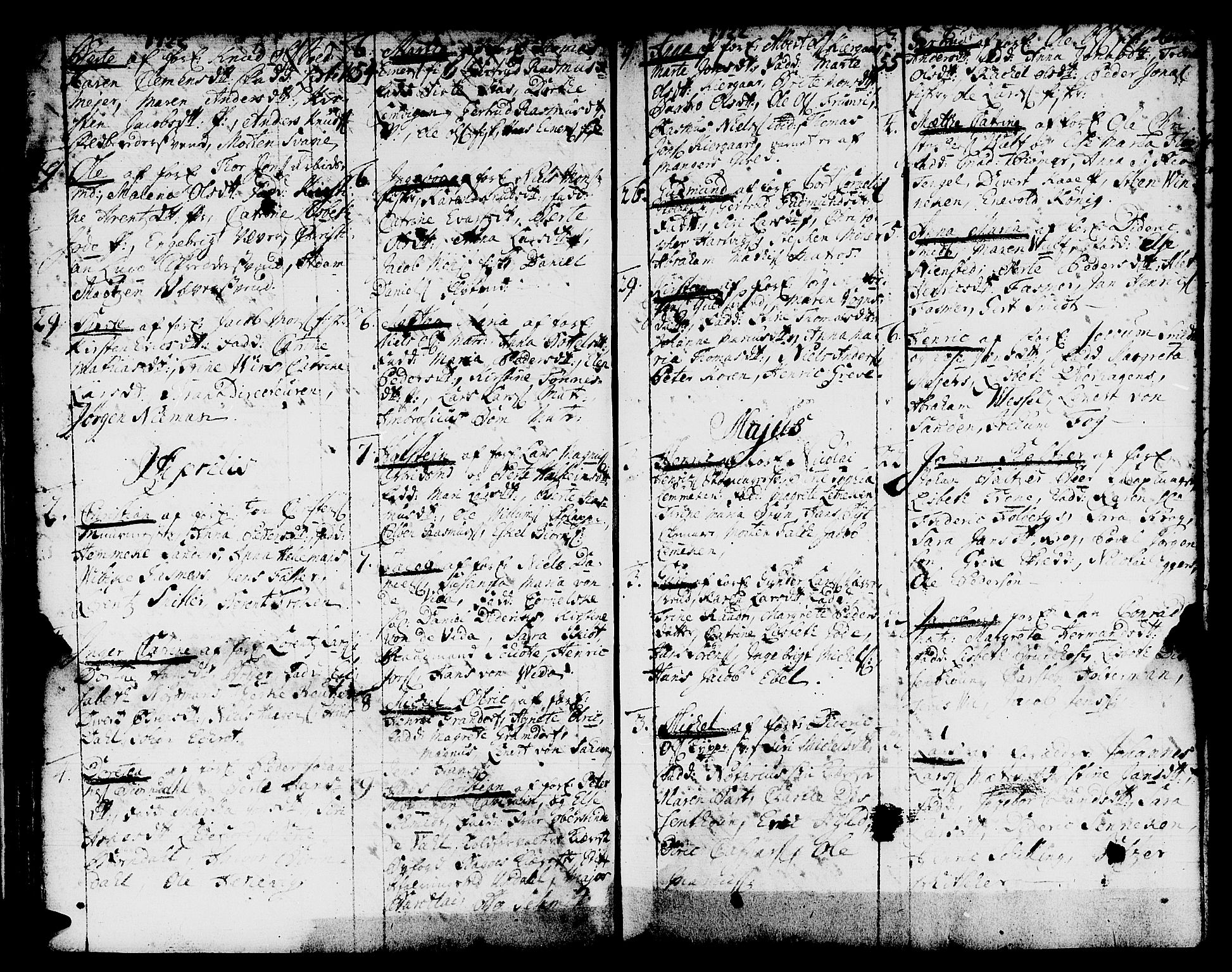 Domkirken sokneprestembete, AV/SAB-A-74801/H/Haa/L0001: Parish register (official) no. A 1, 1719-1732, p. 54-55