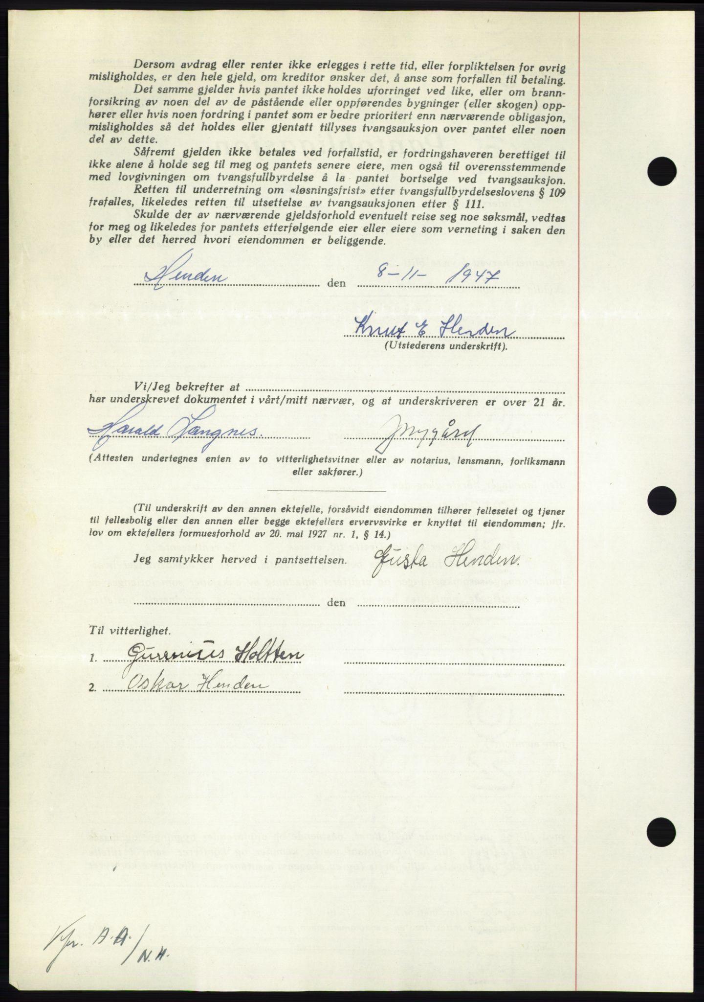 Nordmøre sorenskriveri, AV/SAT-A-4132/1/2/2Ca: Mortgage book no. B97, 1947-1948, Diary no: : 56/1948