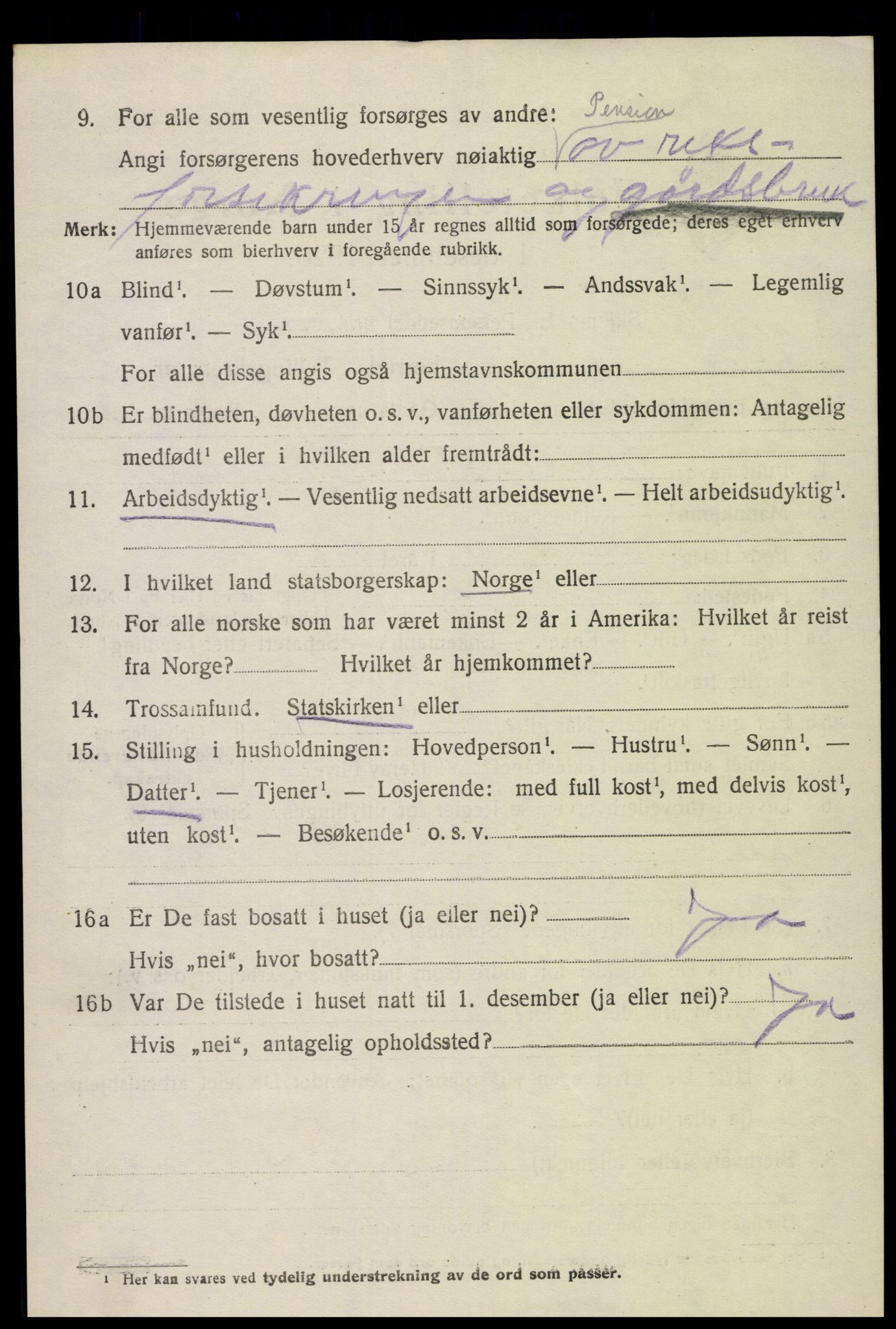 SAK, 1920 census for Hornnes, 1920, p. 690