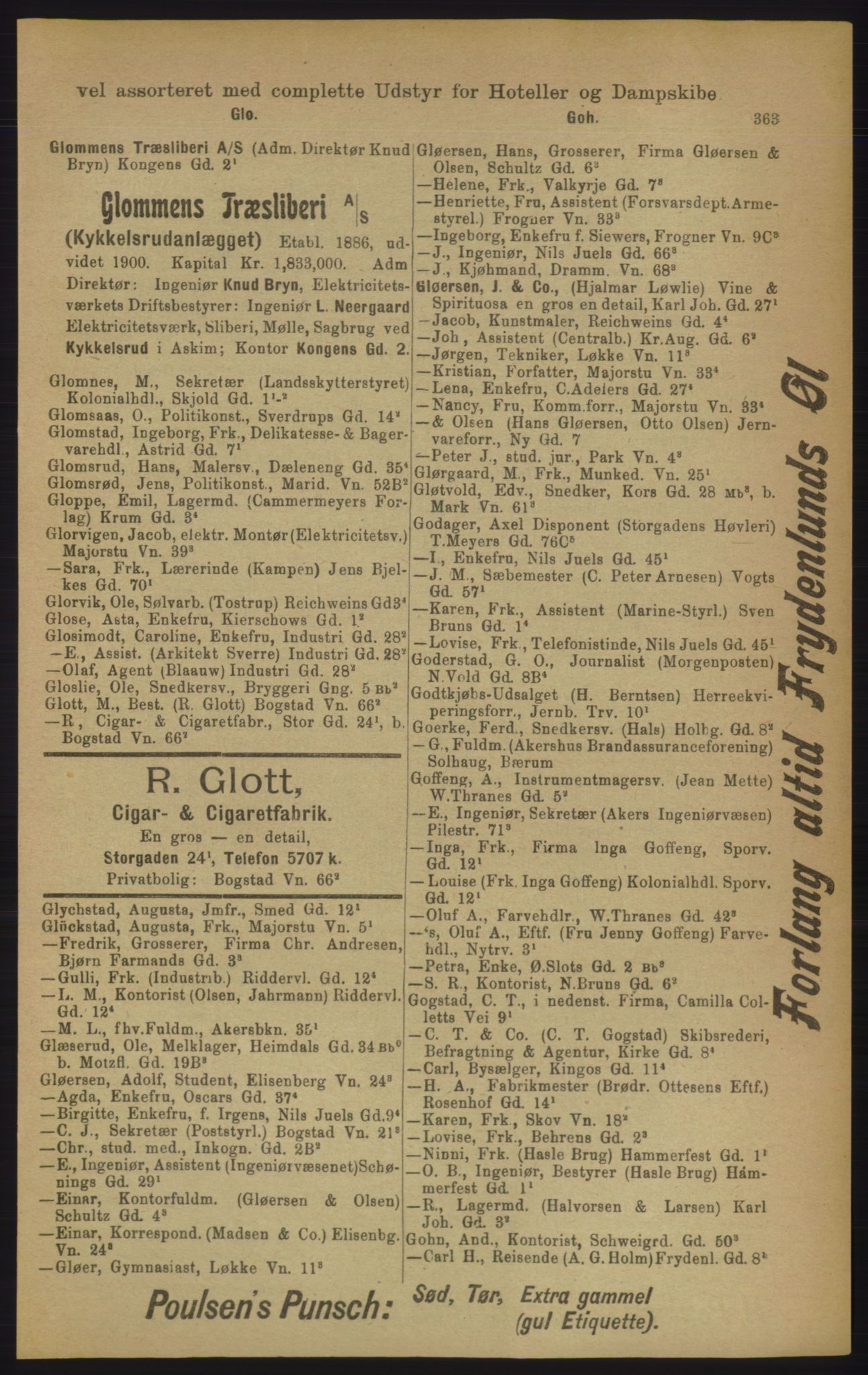 Kristiania/Oslo adressebok, PUBL/-, 1906, p. 363