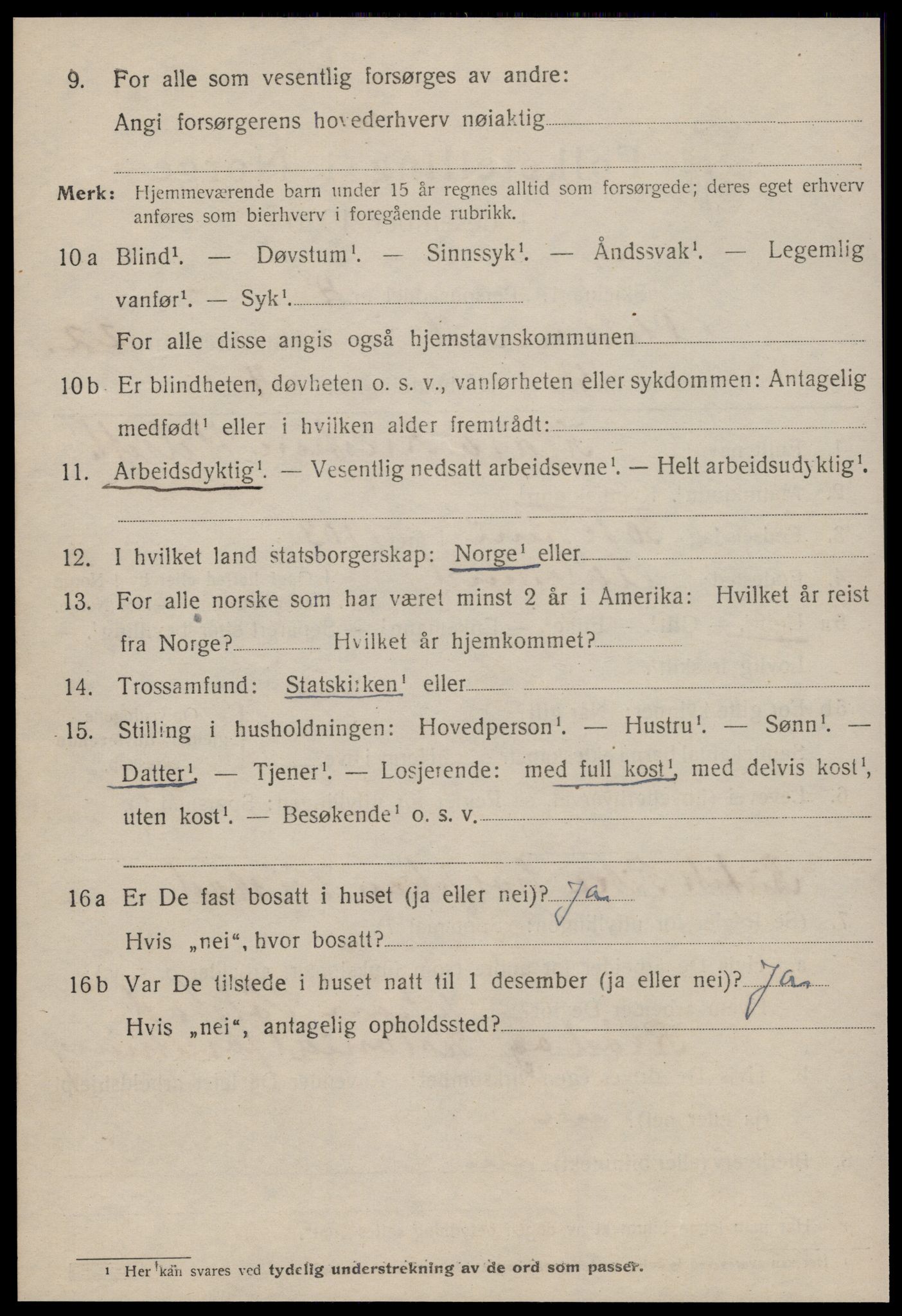 SAT, 1920 census for Ålesund, 1920, p. 42009