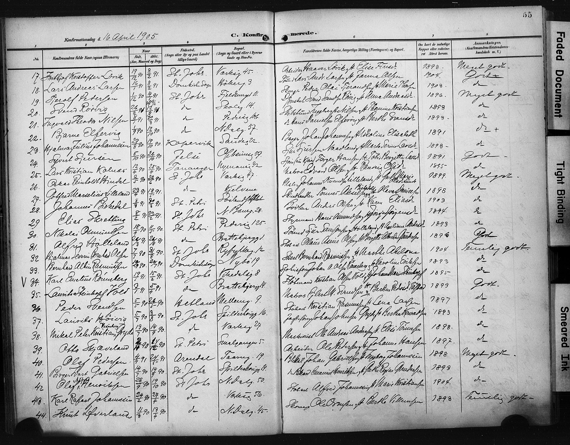 St. Johannes sokneprestkontor, AV/SAST-A-101814/001/30/30BA/L0006: Parish register (official) no. A 6, 1899-1916, p. 55