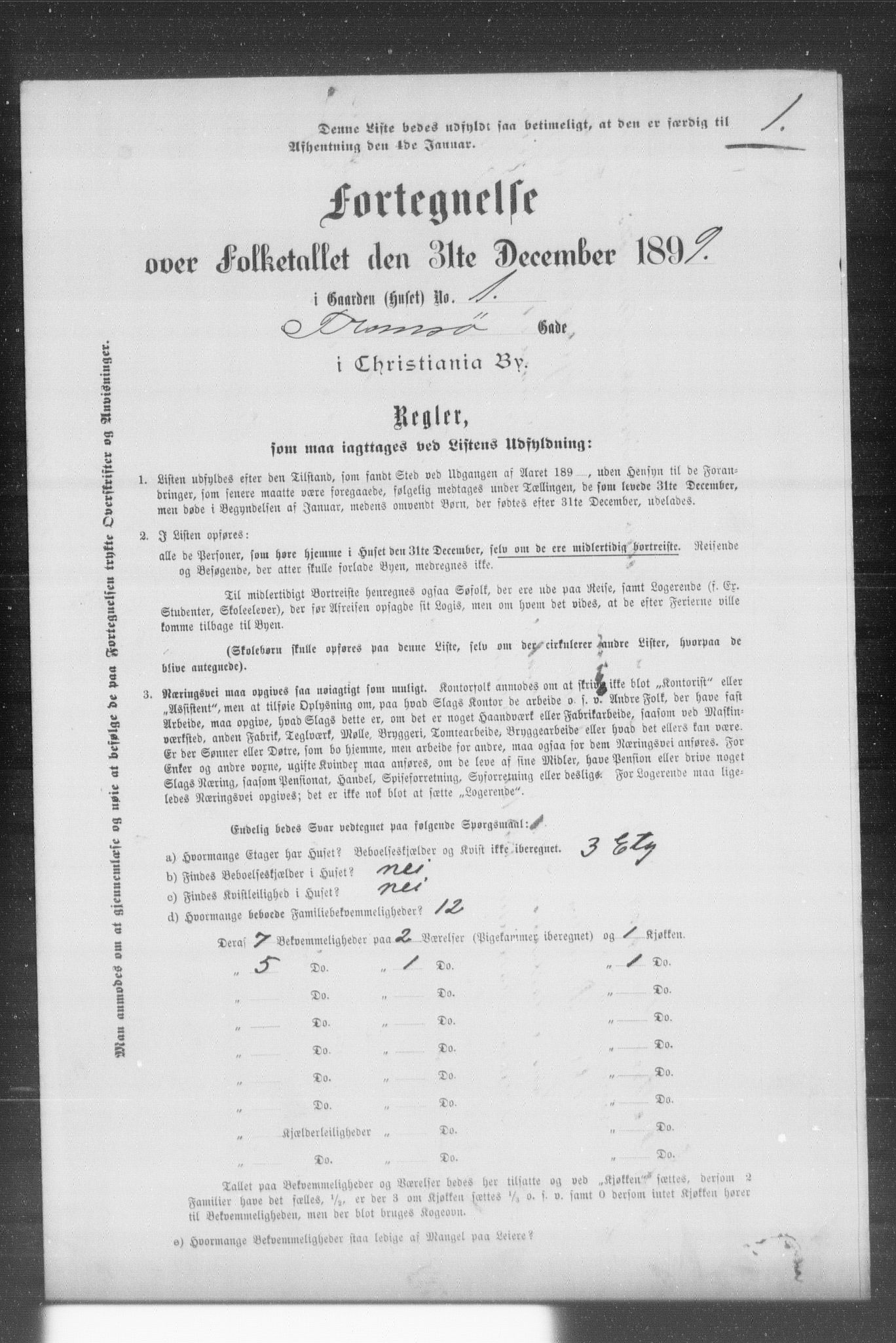 OBA, Municipal Census 1899 for Kristiania, 1899, p. 14924