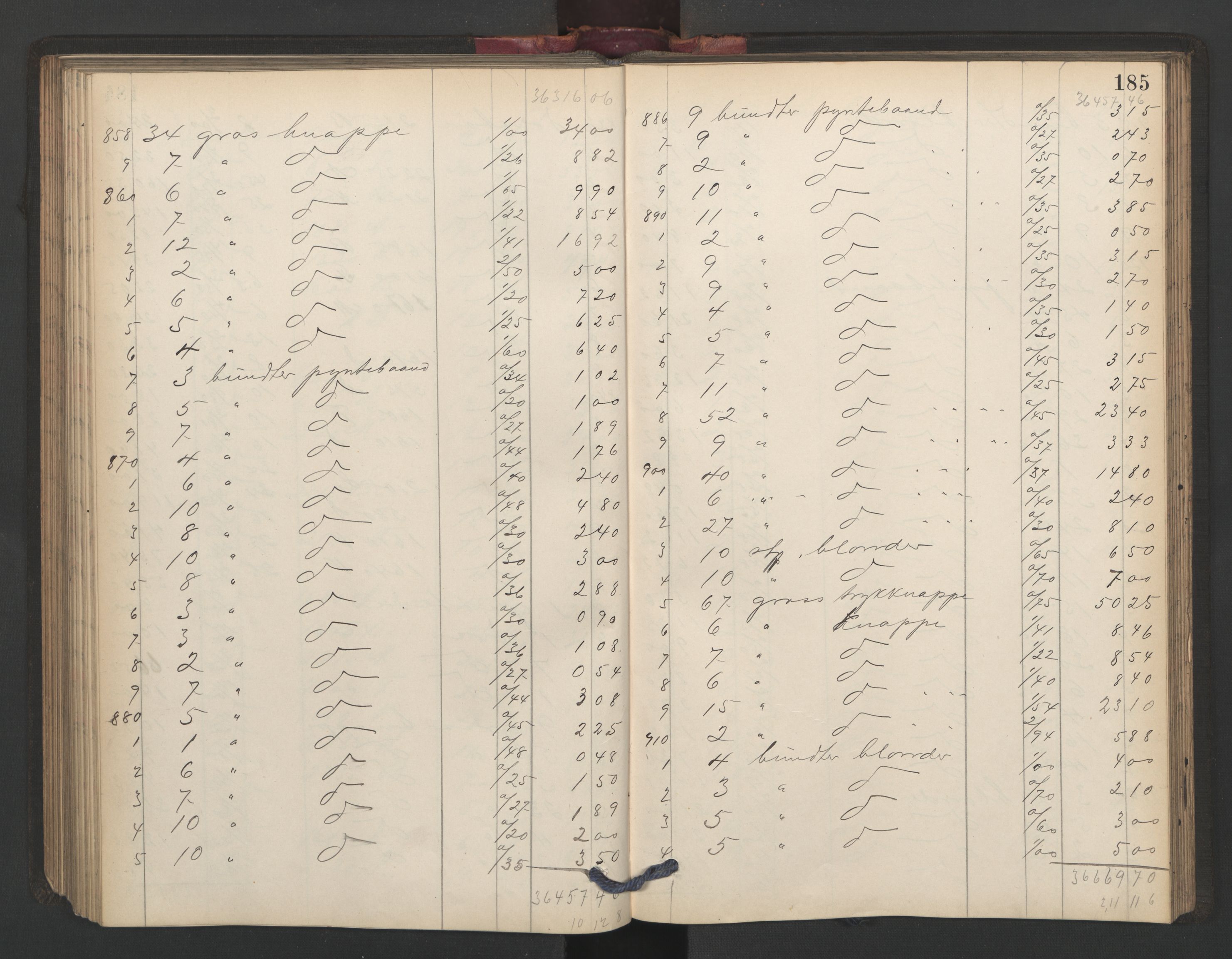 Oslo skifterett, AV/SAO-A-10383/H/Hb/Hbc/L0006: Skifteregistreringsprotokoll, 1906-1909, p. 184b-185a