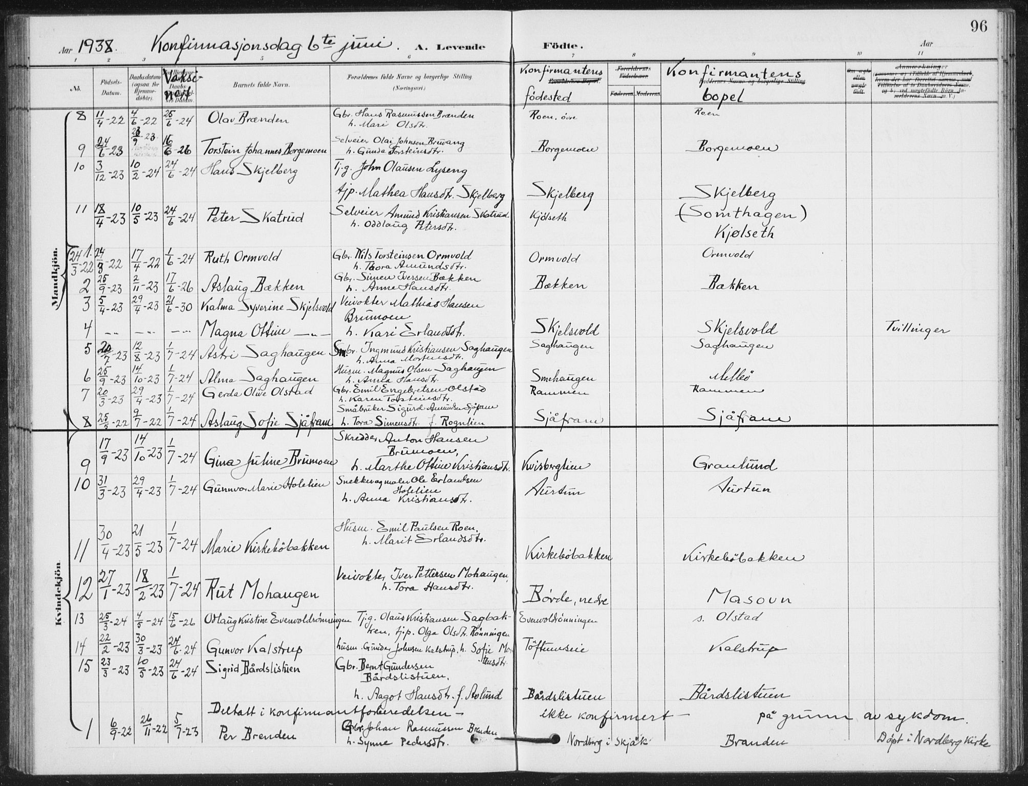 Vestre Gausdal prestekontor, AV/SAH-PREST-094/H/Ha/Hab/L0004: Parish register (copy) no. 4, 1898-1939, p. 96