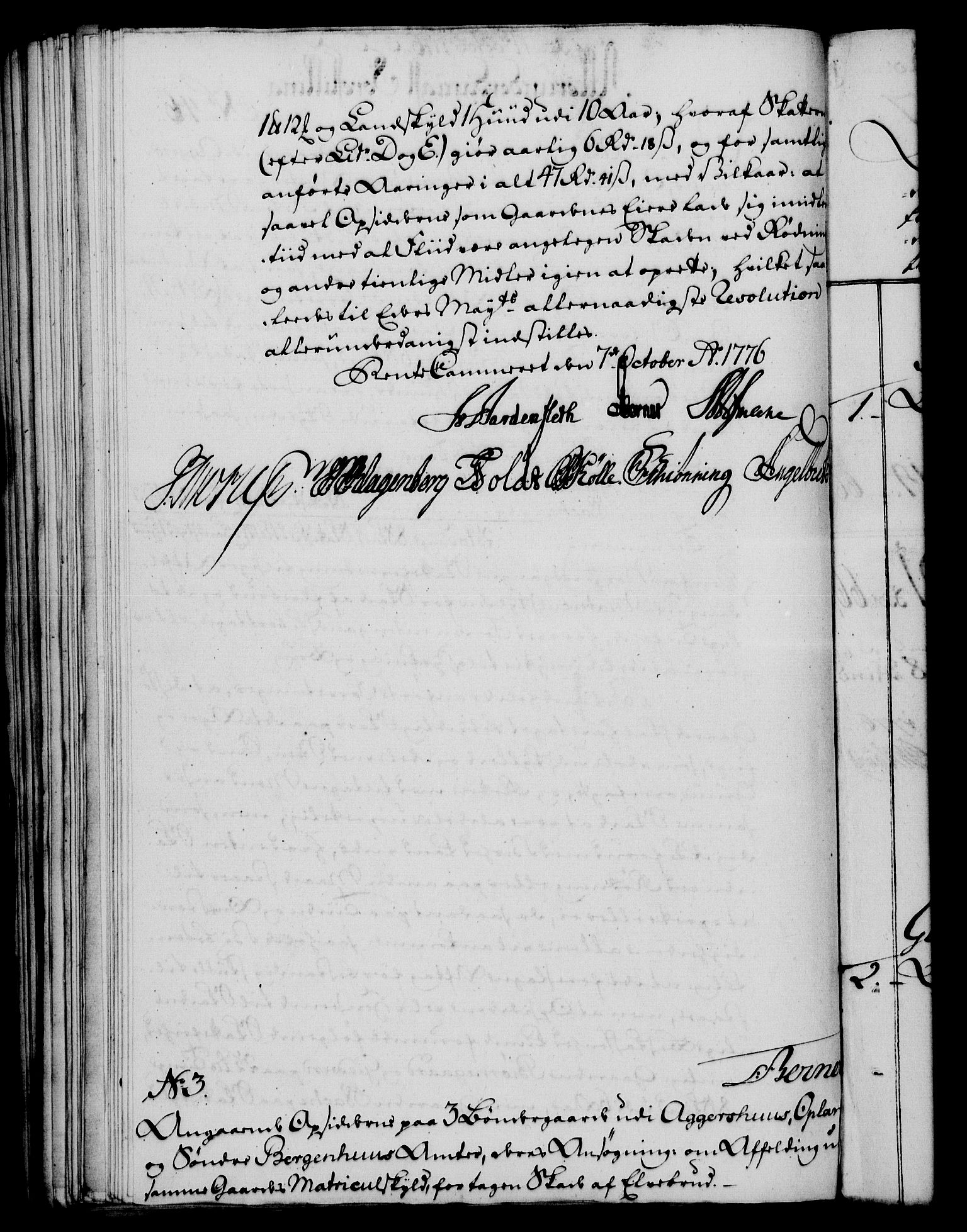 Rentekammeret, Kammerkanselliet, RA/EA-3111/G/Gf/Gfa/L0058: Norsk relasjons- og resolusjonsprotokoll (merket RK 52.58), 1776, p. 185