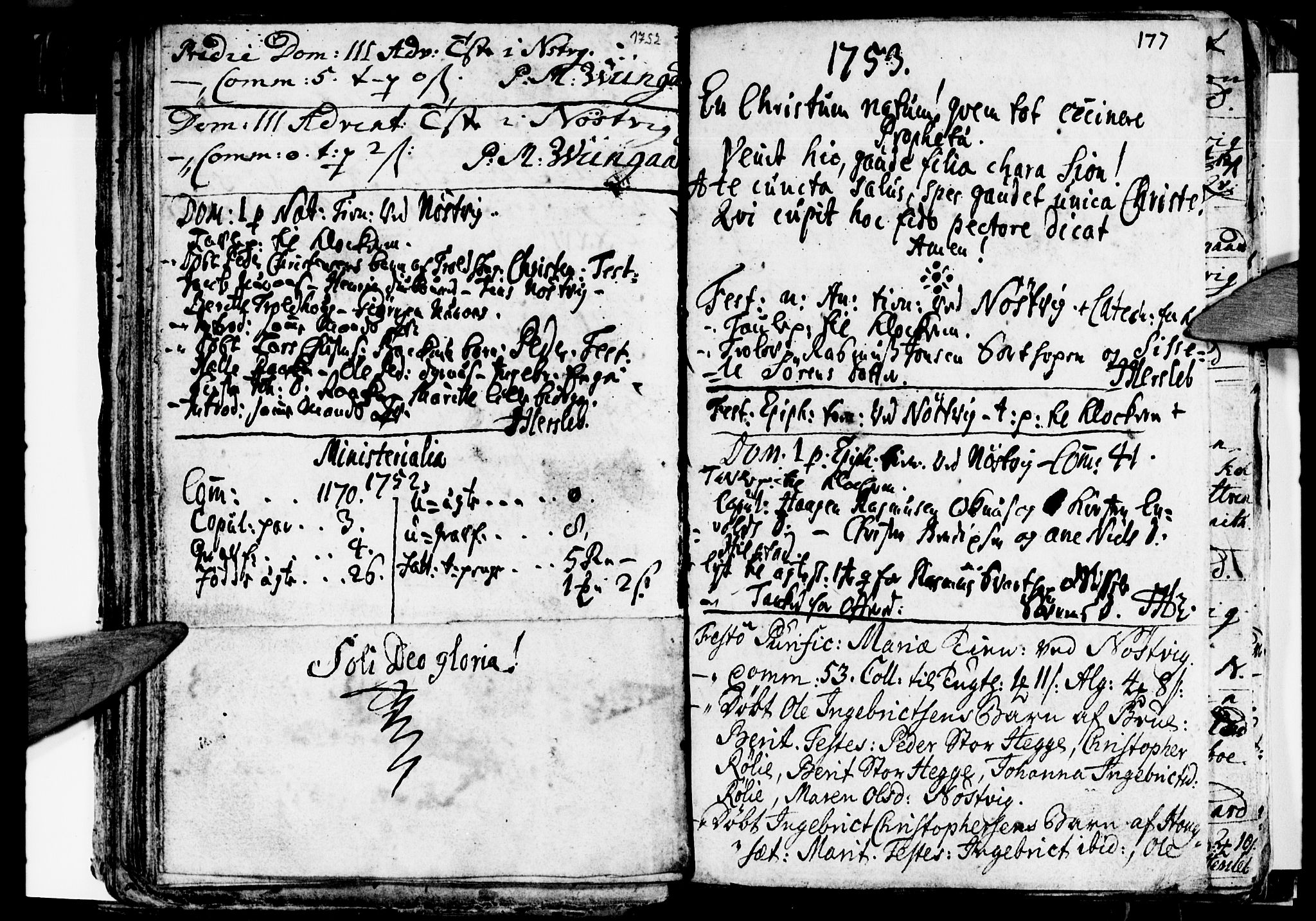 Ministerialprotokoller, klokkerbøker og fødselsregistre - Nordland, AV/SAT-A-1459/814/L0221: Parish register (official) no. 814A02, 1718-1762, p. 177