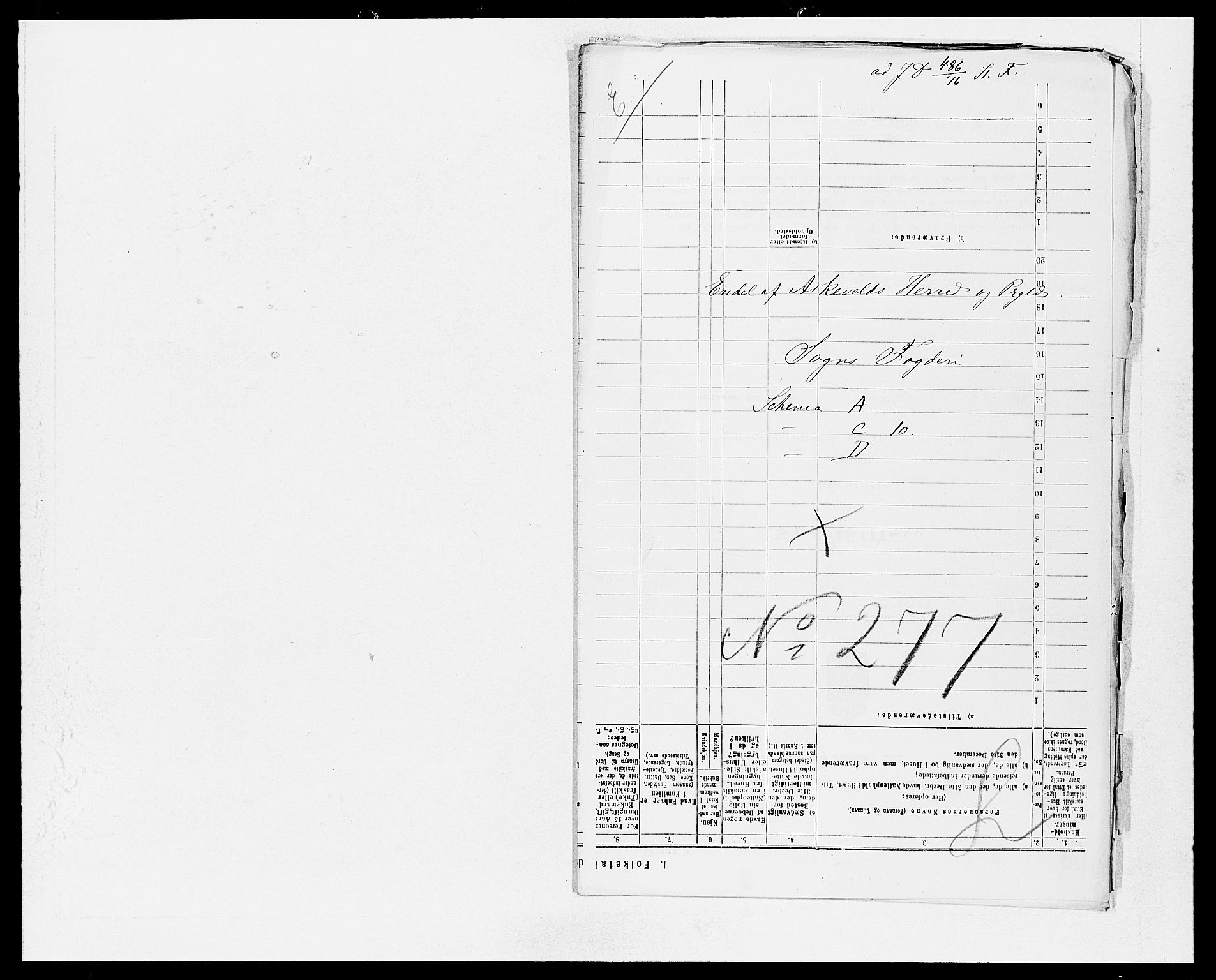 SAB, 1875 census for 1428P Askvoll, 1875, p. 23